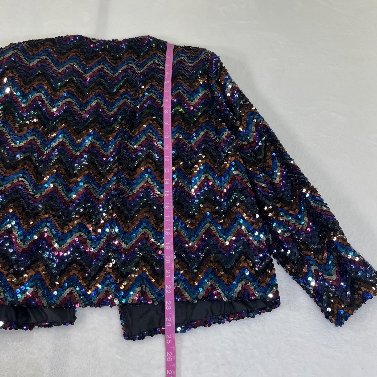Vintage Womens Jacket Sequined Party Disco 80s Glam Dynasty No Size FS