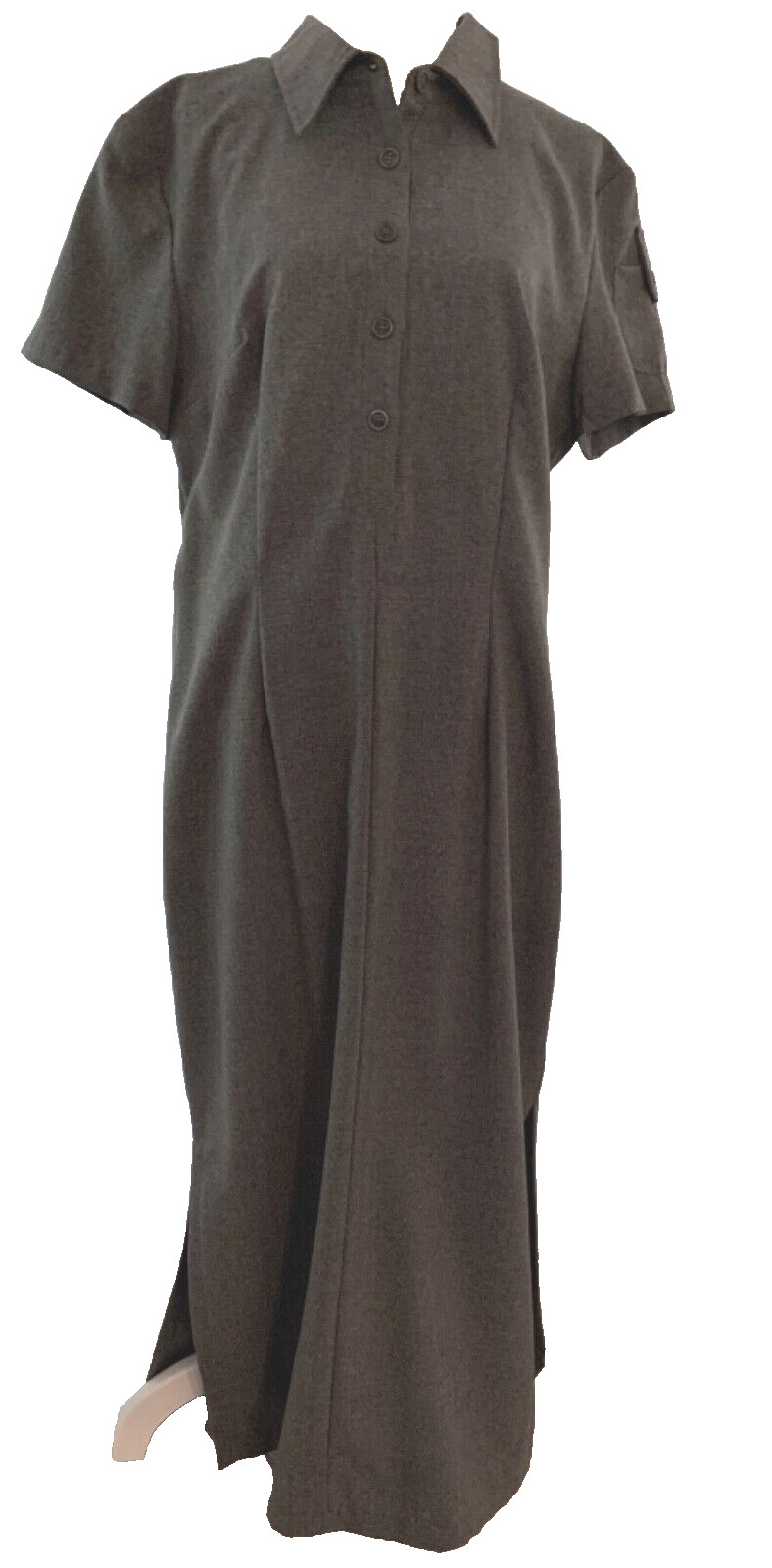 Vintage Brioche California Grey Dress with Side Slits/Side Zipper Womens Size 14
