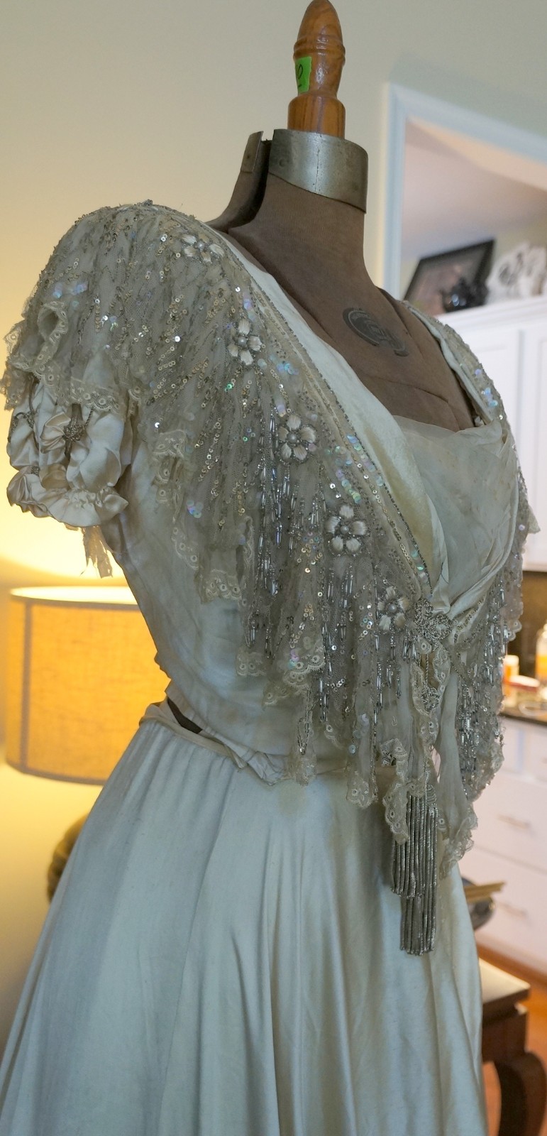 Rare early 1900&rsquo;s Rowntree &Sons Scarborough, Eng Wedding Dress/ Art Nouveau