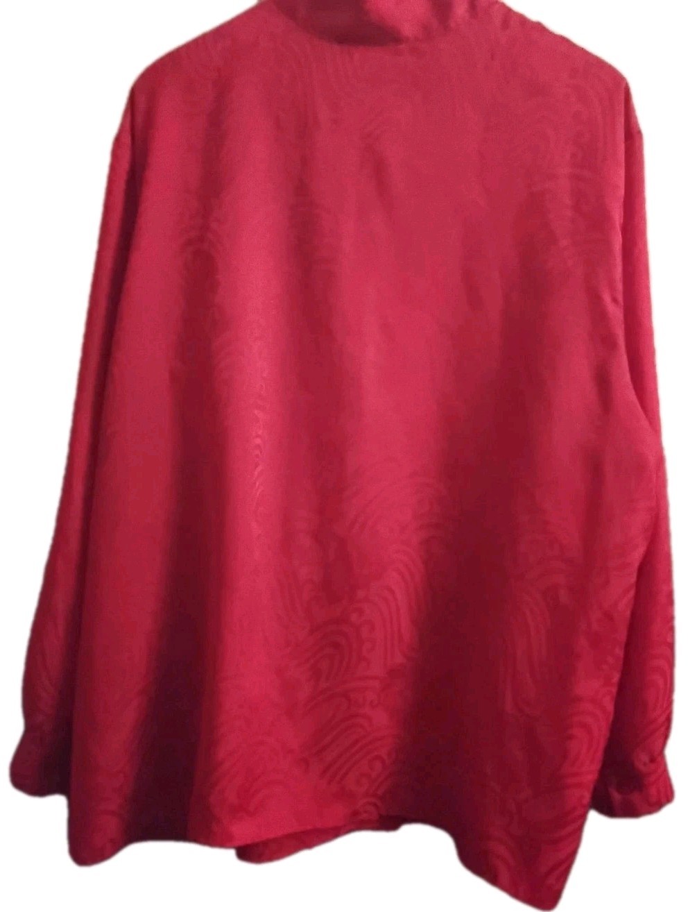 Vtg Distinctly Different Blouse Women 3X 22 24 Pink Long Sleeve Coquette Shirt