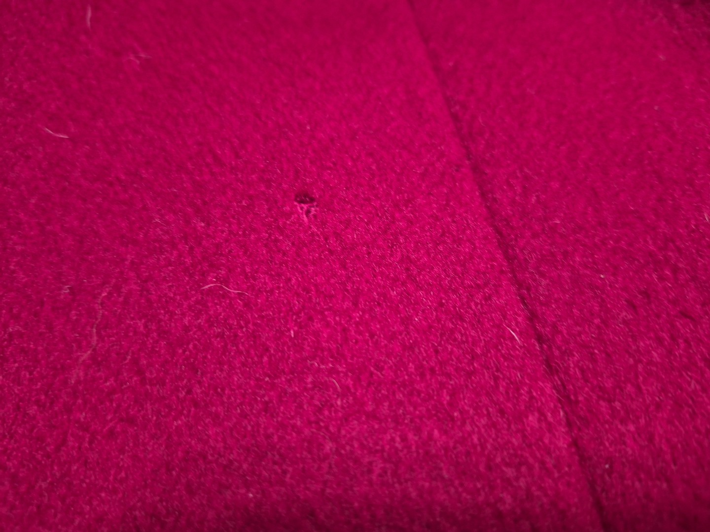 Vtg Forstmann 100% Wool Fur Collar Red Coat Womens No Size Tag Measure READ