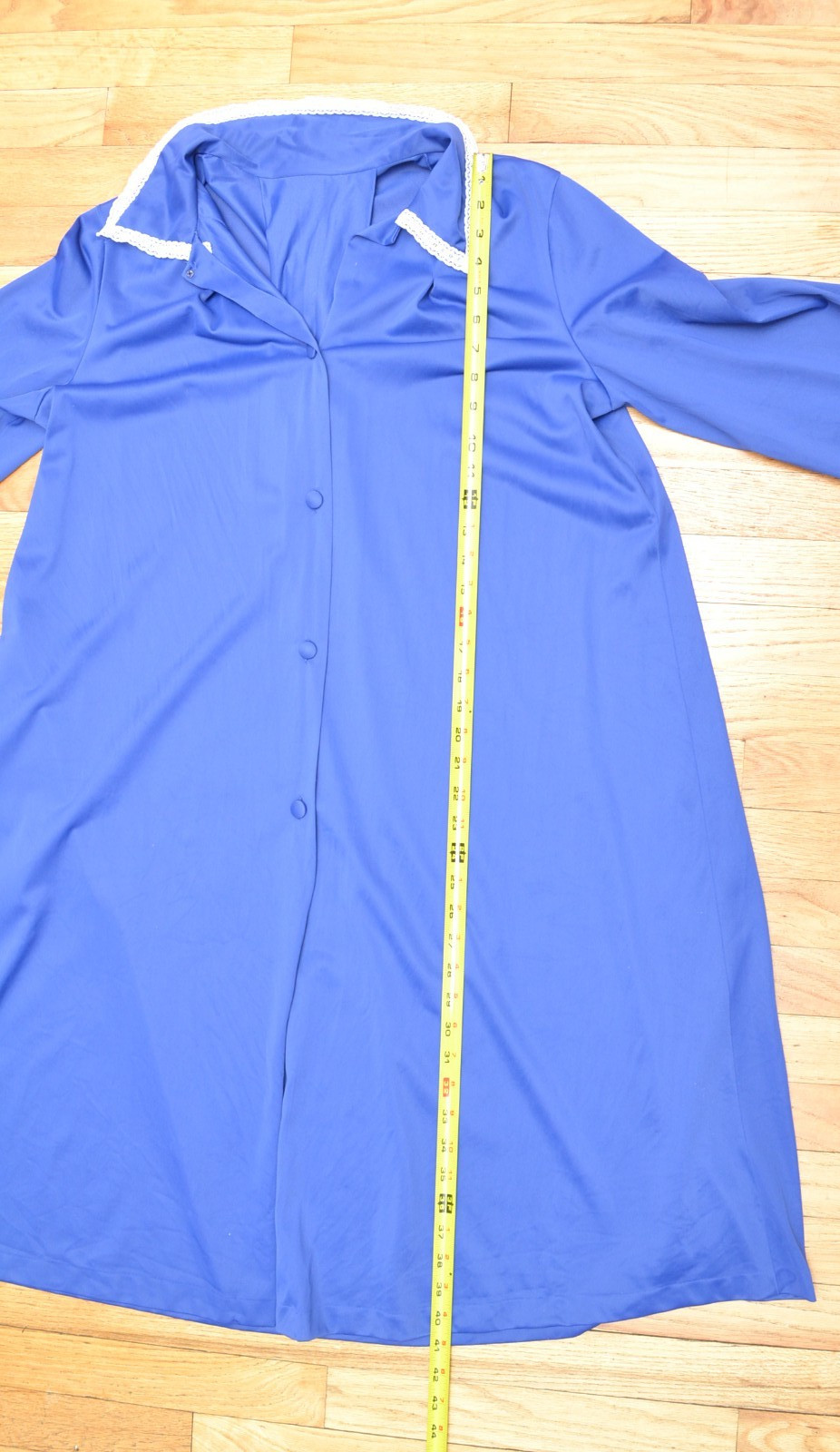 Vanity Fair Nightgown Set Robe & Gown Blue Sz 40 Nylon Antron III USA Made VTG