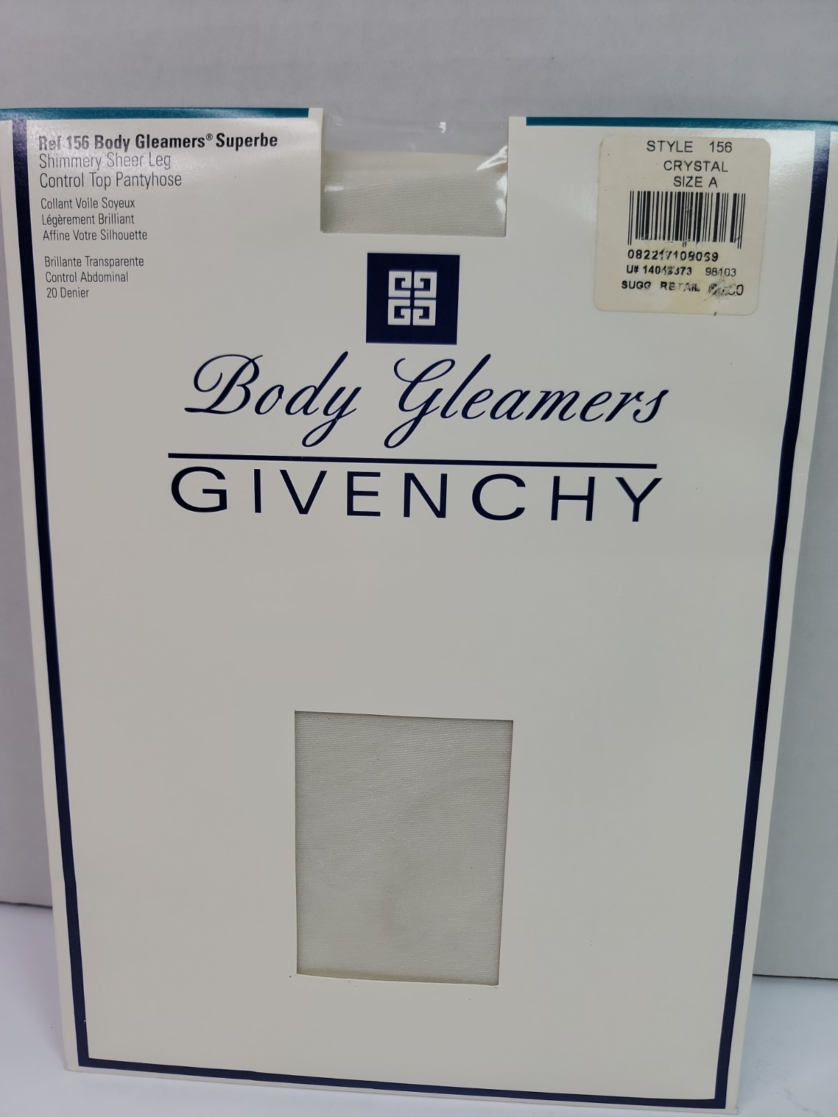 Vintage Givenchy Body Gleamers Superbe Pantyhose Crystal Size A 20 Denier NOS