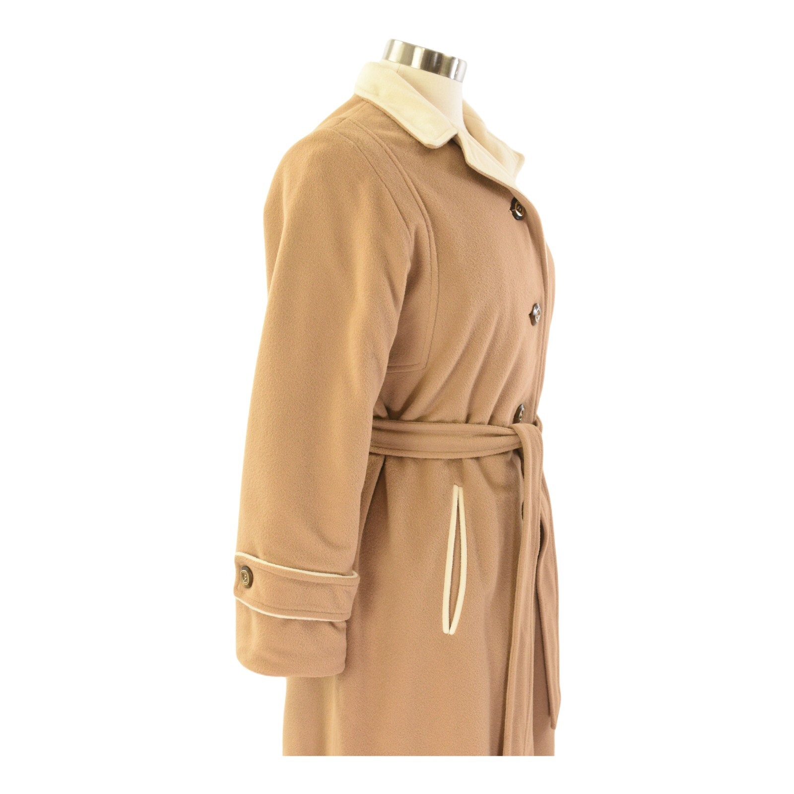 Kashmiracle Coat x Wellington Vintage Long Belted Coat 70s Womens M/L