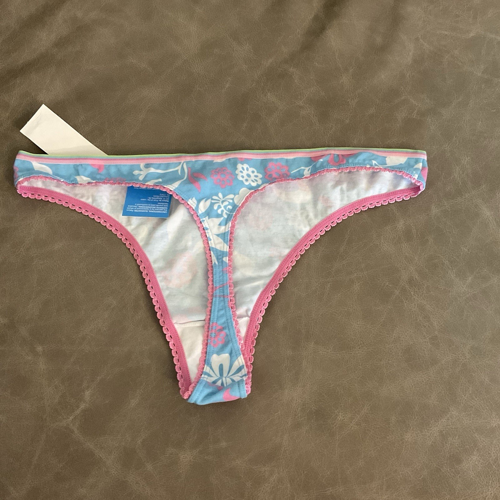 Vintage 2005 Y2K Fruit Of The Loom Thong Panties 8 NWT Floral