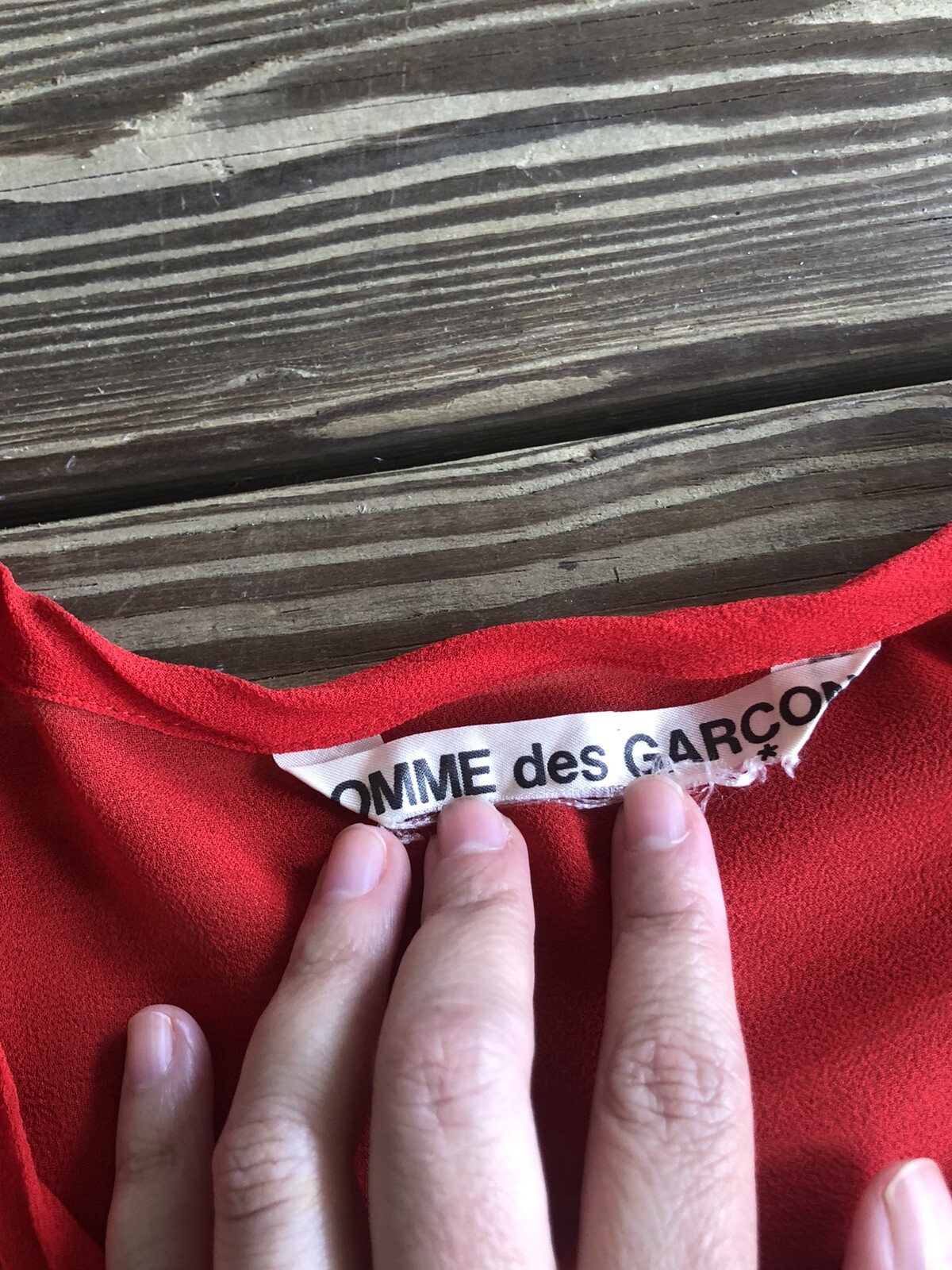 Comme des Garcons Red Blouse