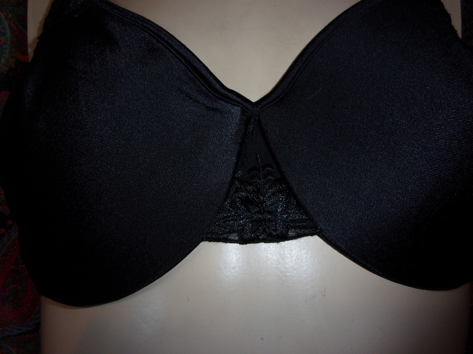 Vtg Curvation Black Full Figure Seamless Unpadded Underwire Bra 38C