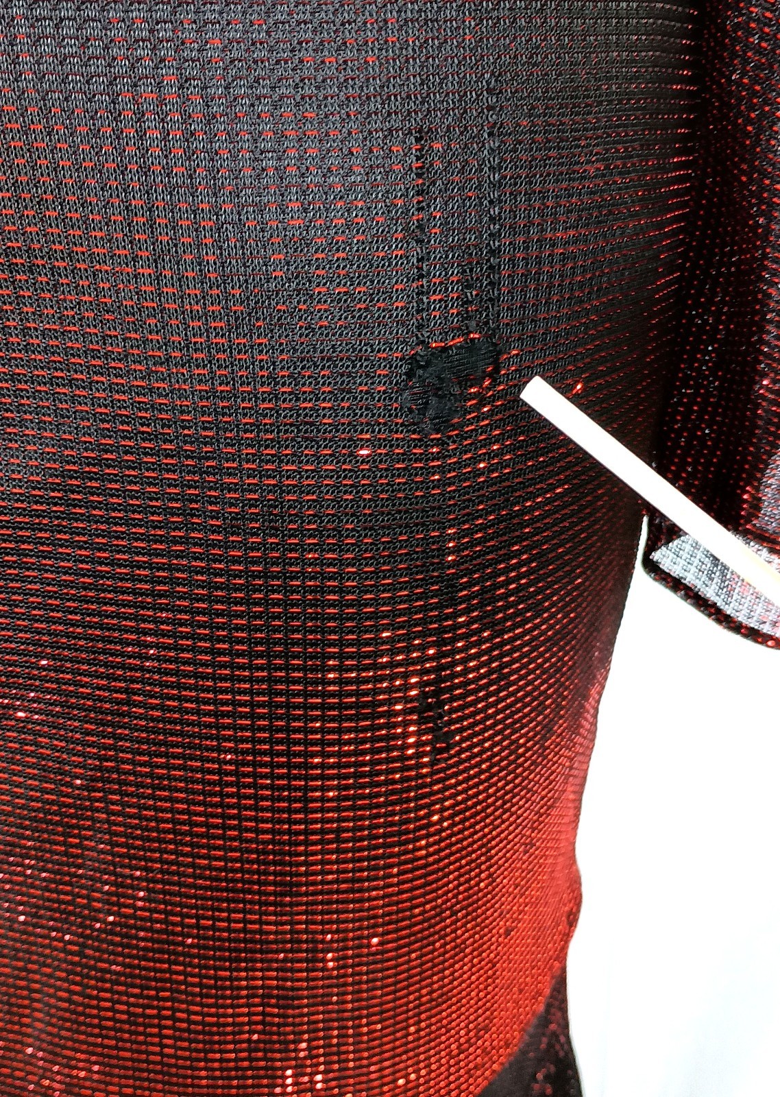 Vintage 80&rsquo;s Cher Jacque Dressy Red/Black Sexy Ruched Special Occasion Gown Med