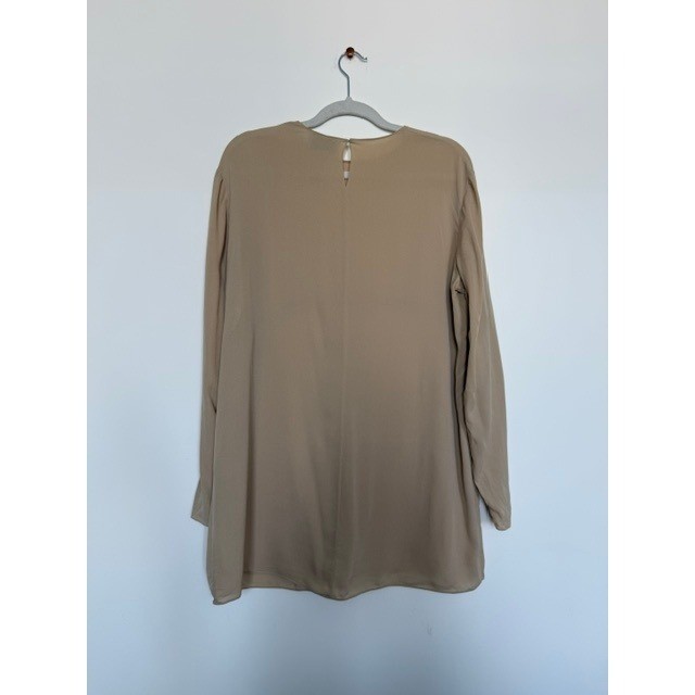 Vintage Emanuel Ungaro 100% Silk Cream Tunic Blouse Size 14