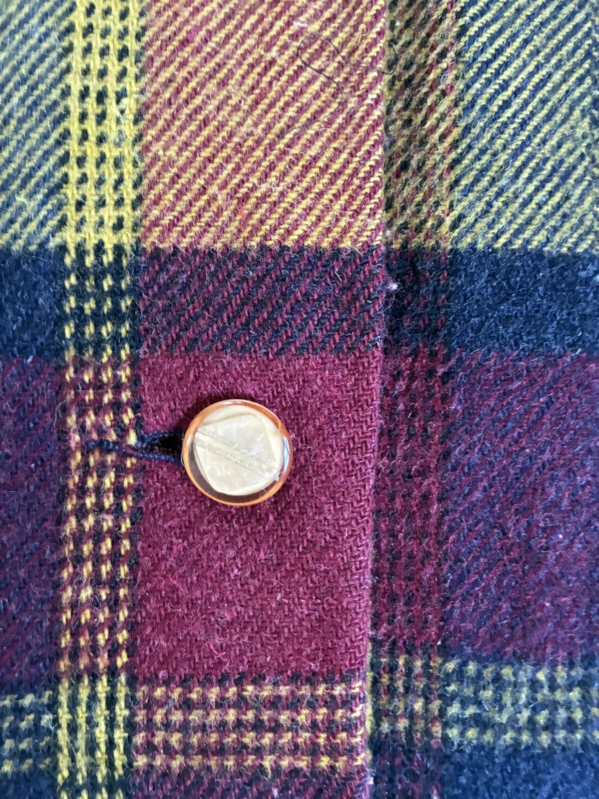 1960s Wool Swing Jacket Quilted LIning Fall Plaid Colors Juli de Roma (No Label)