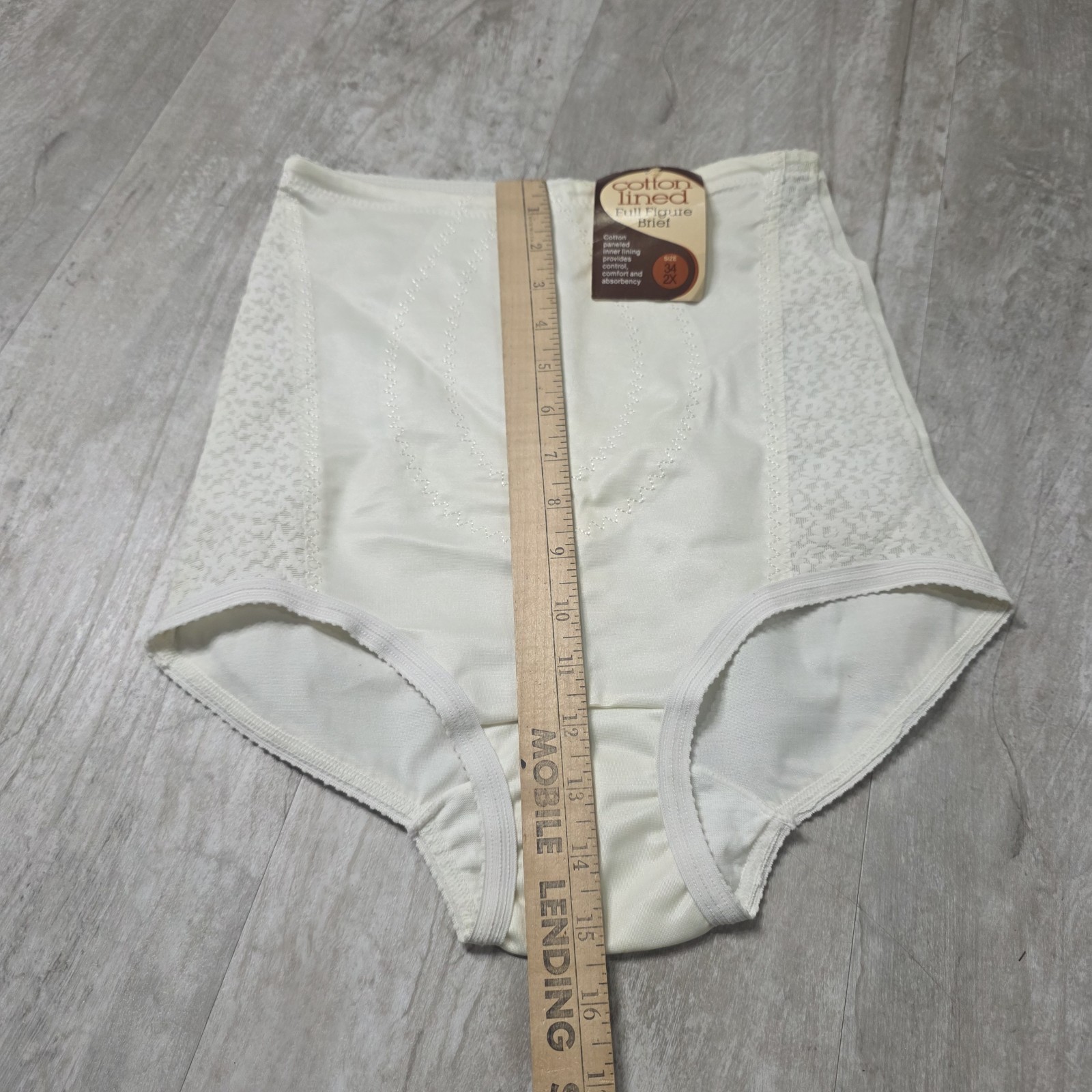Vintage Cotton Lined Full Figure High Waist Brief Size 34 2x NWT!