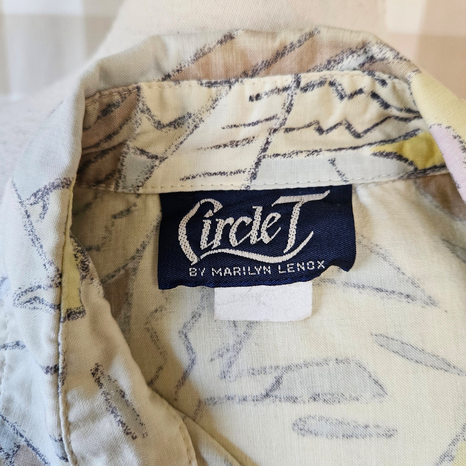 Vtg 80s Circle T by Marilyn Lenox Western Hawaiian Tropical Floral Shirt L