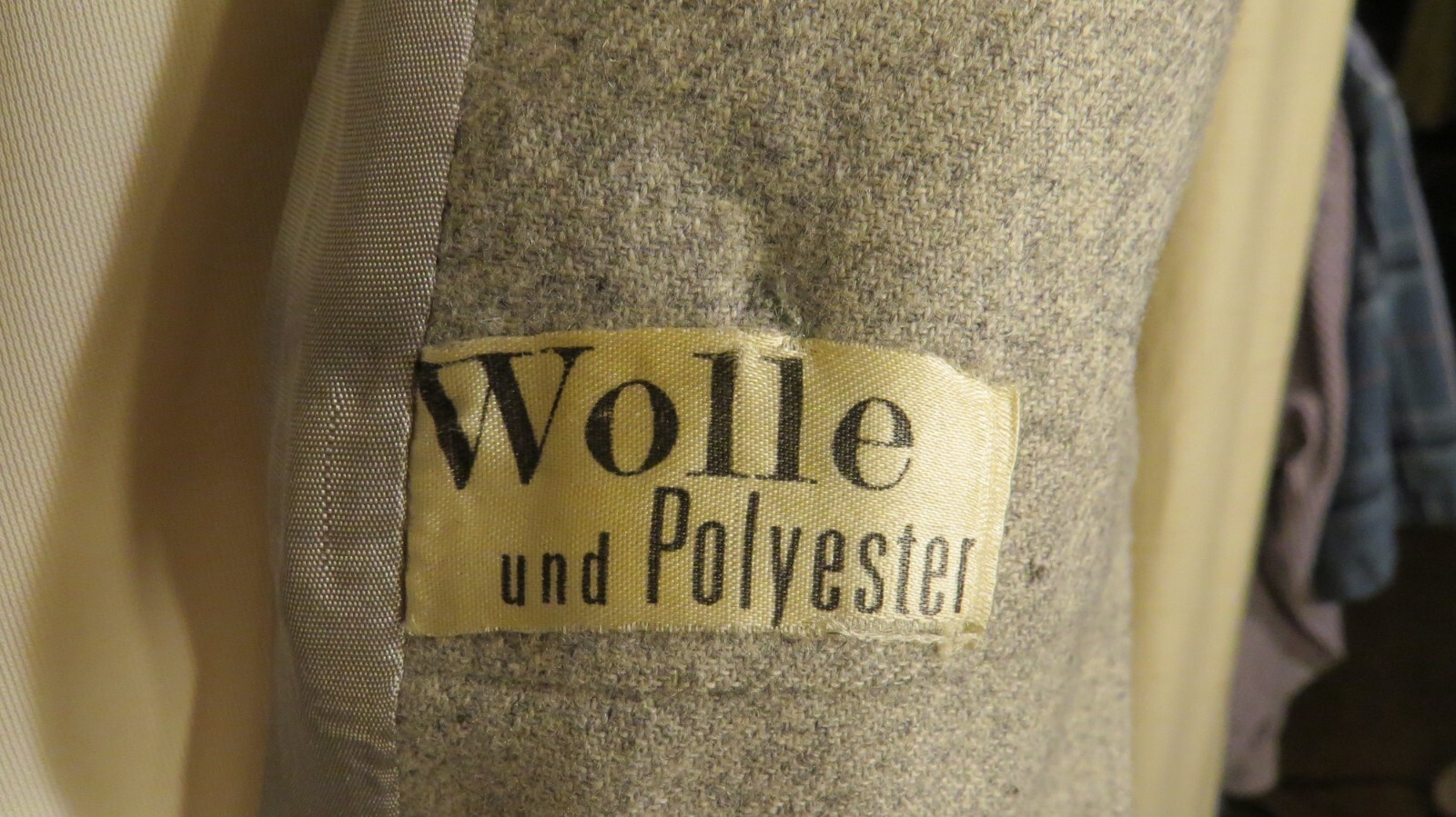 Vintage 40&rsquo;s Gray Wool Jacket Made in Germany with Crest sz S