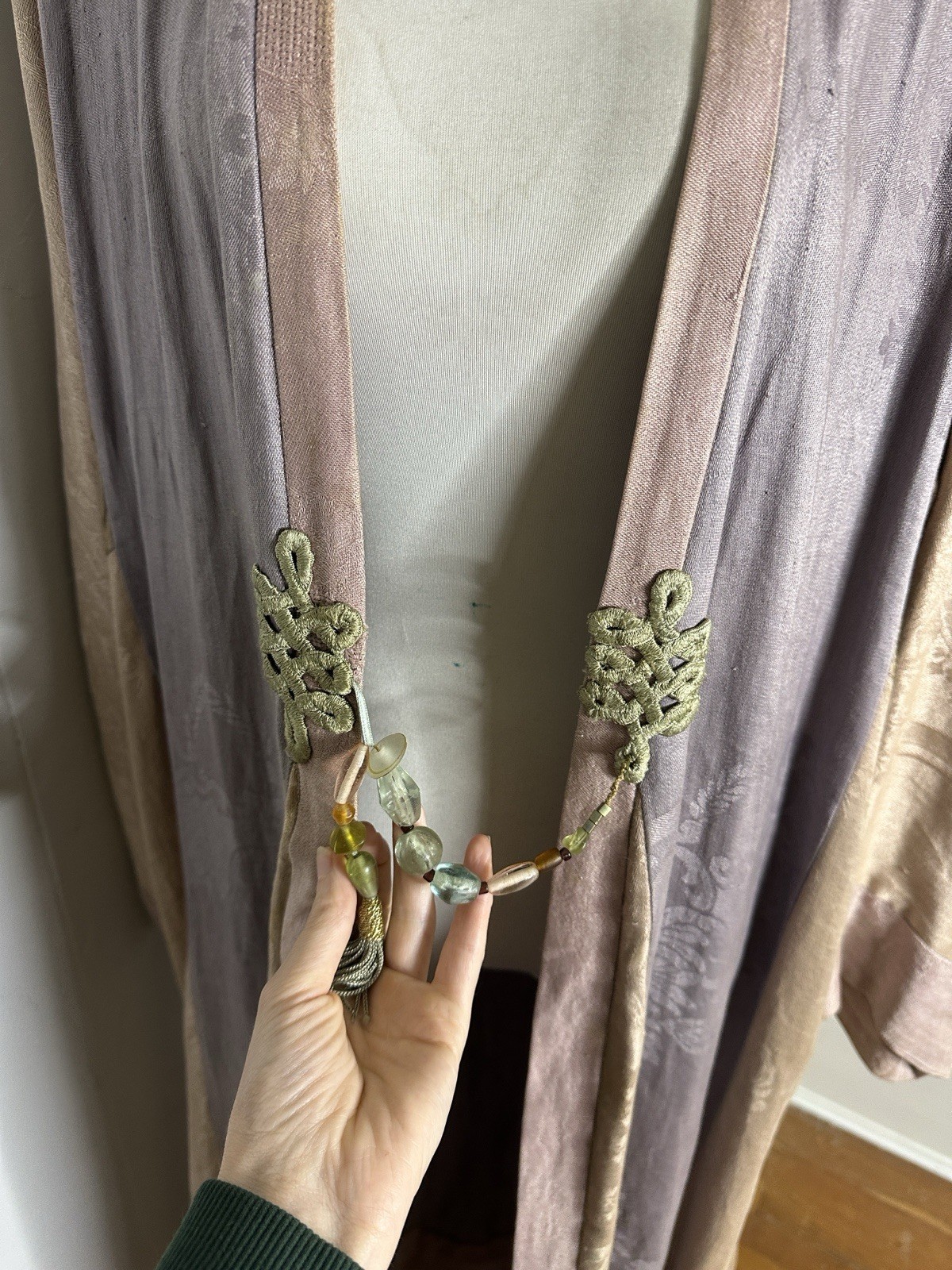 Vintage Antique Material 80s Made Romantic Art To Wear Duster