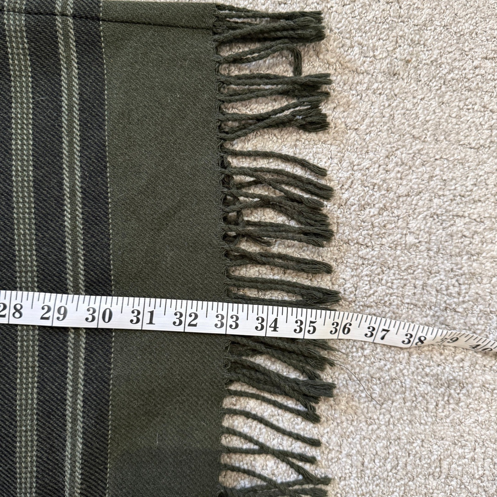Requirements Vtg Forest Green Wool Blend Maxi Column Pencil Skirt Fringe Hem 8