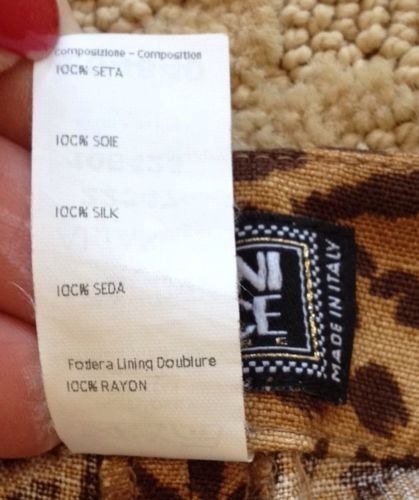 GIANNI VERSACE COUTURE Leopard Raw Silk Zippers Leg Pants EU 40 Italy Very RARE!