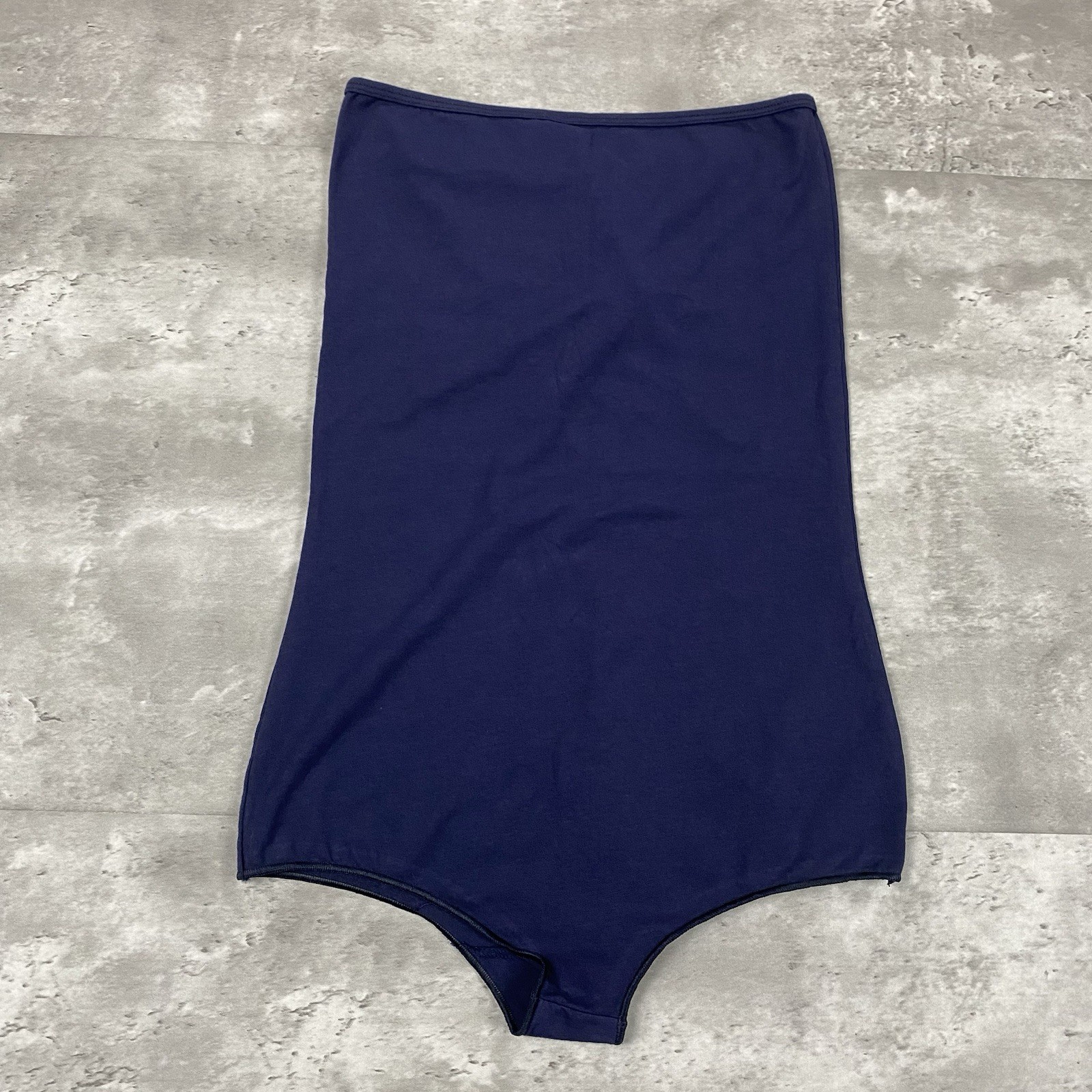 vintage AMERICAN APPAREL bodysuit Classic Girl Spandex strapless navy blue y2k