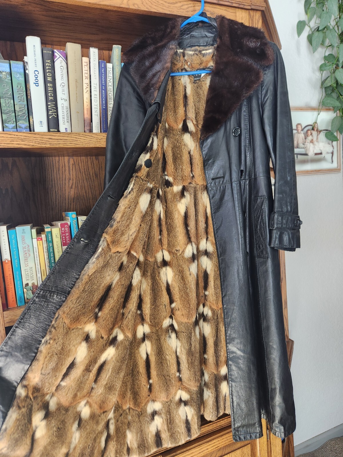 Saks Fifth Avenue Revillon Boutique Paris Trench Mink Hamster Leather Fur Coat