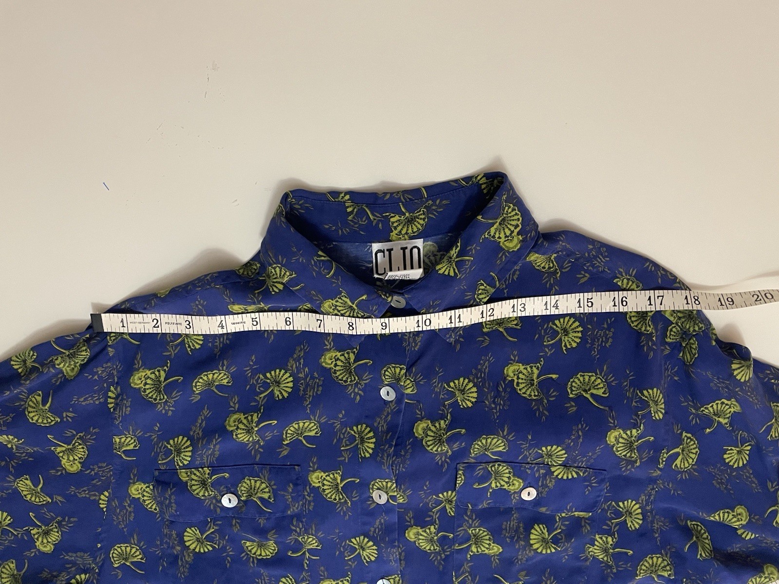 Vintage 1990s Y2K Floral Statement Maximalist Over Sized Silk Blouse Shirt LG