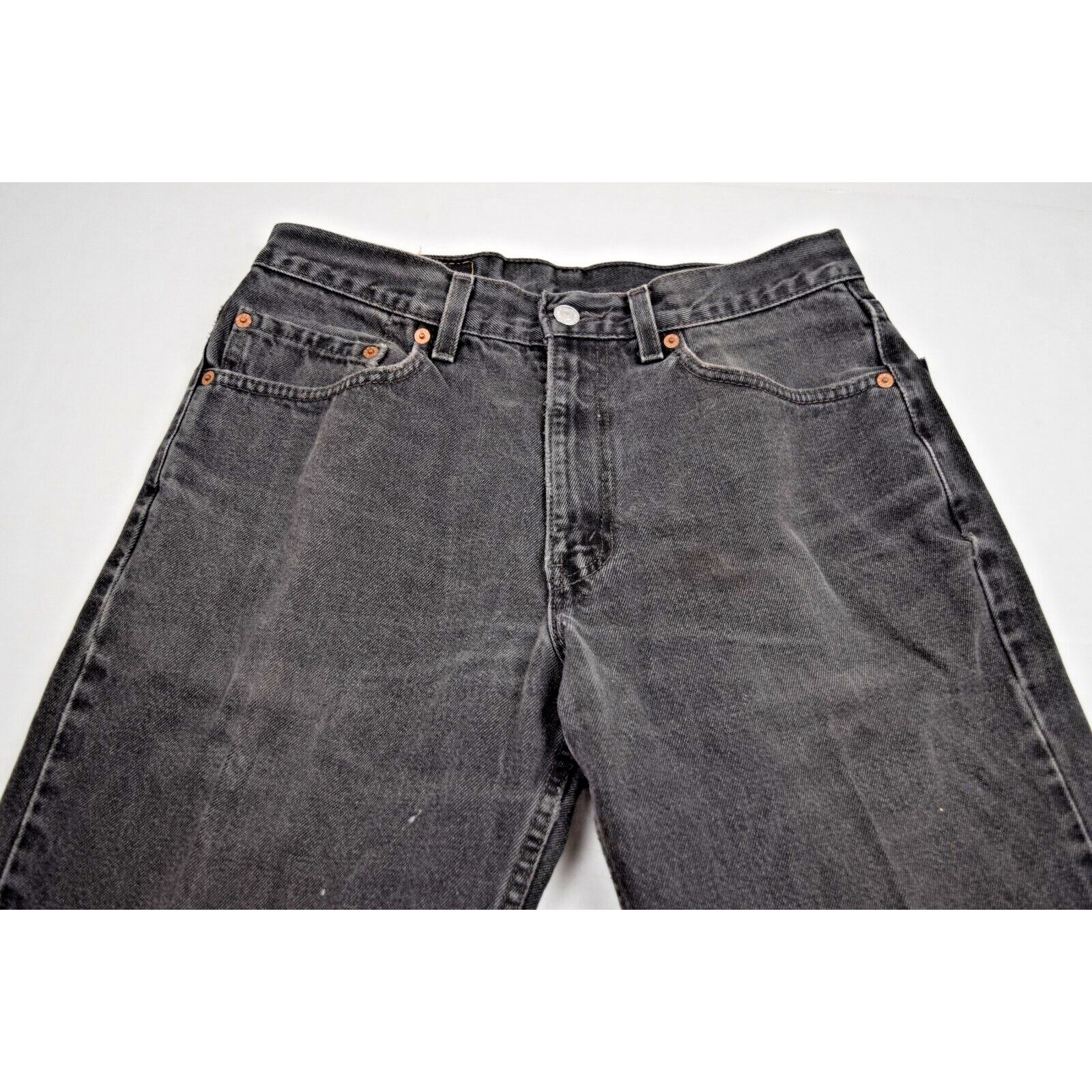 Vintage Levis 550 Jeans Black Relaxed Fit 33X30 1999 Faded Black Made USA