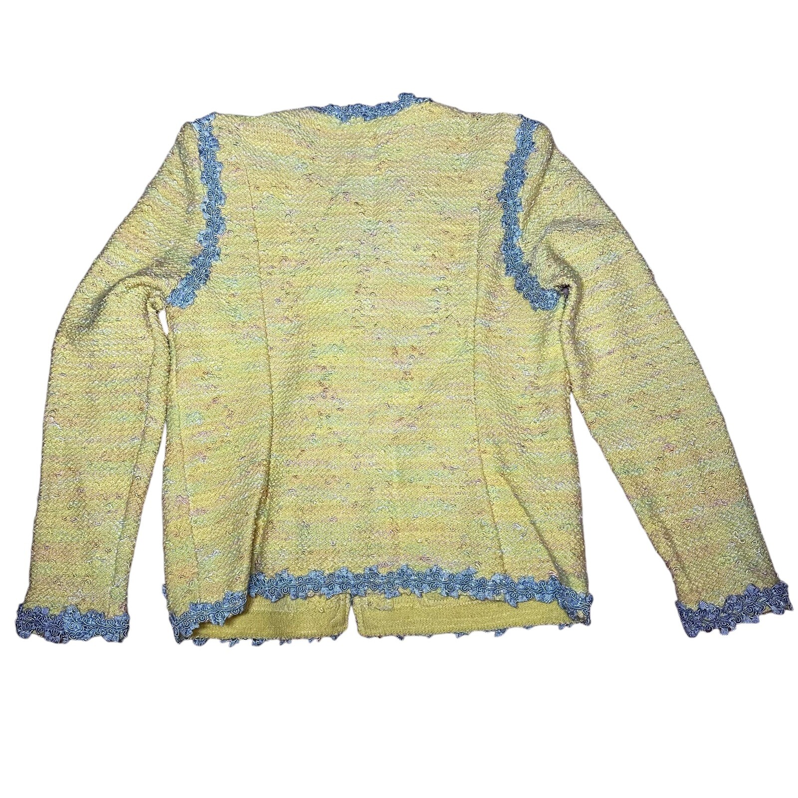 Vintage 1960’s Handmade Blazer Jacket Cardigan Pastel Tweed Jackie O Kennedy S/M