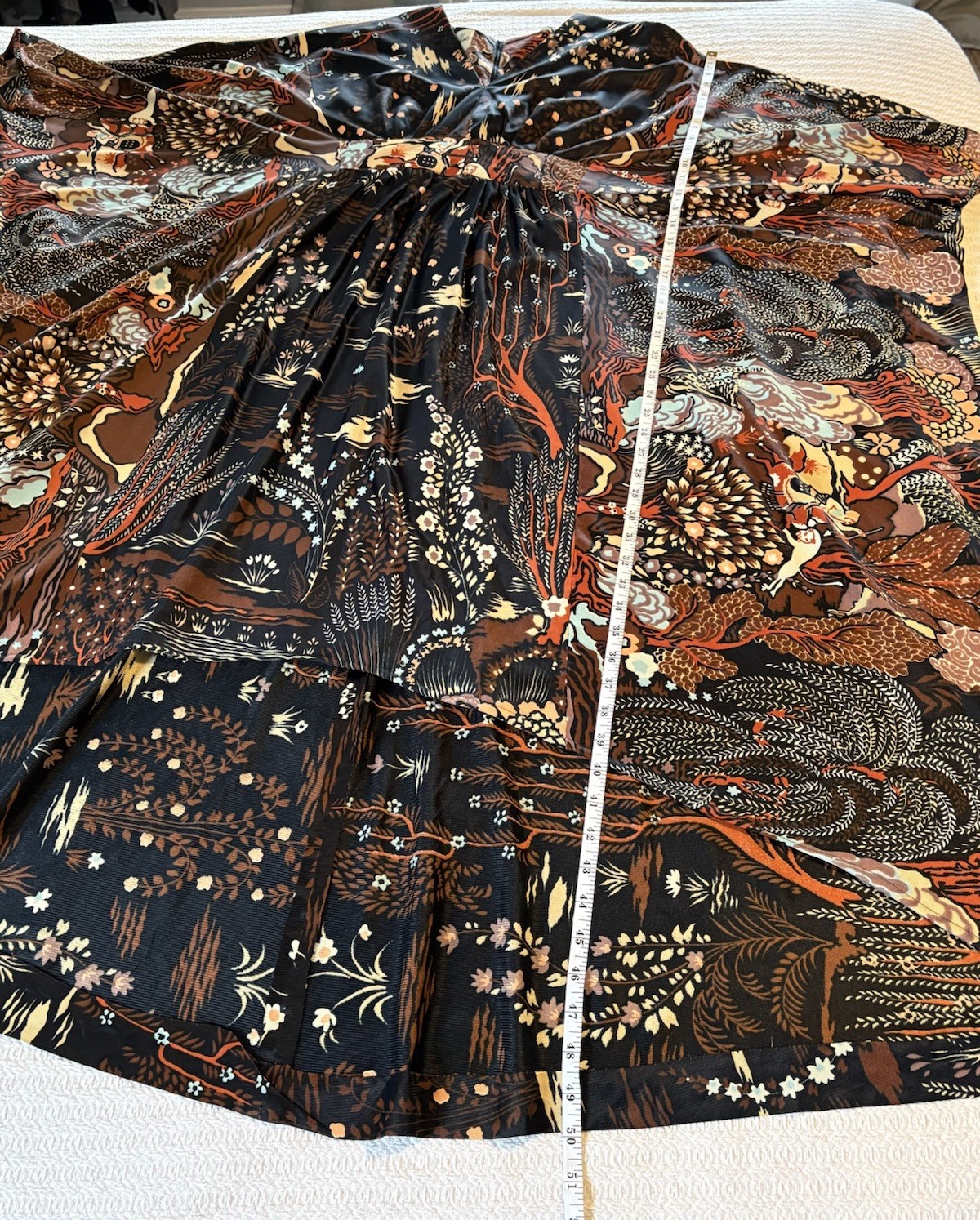 Vintage 60s Art Nouveau Goddess Angel Wing Maxi Dress Greek Myth Caftan Boho