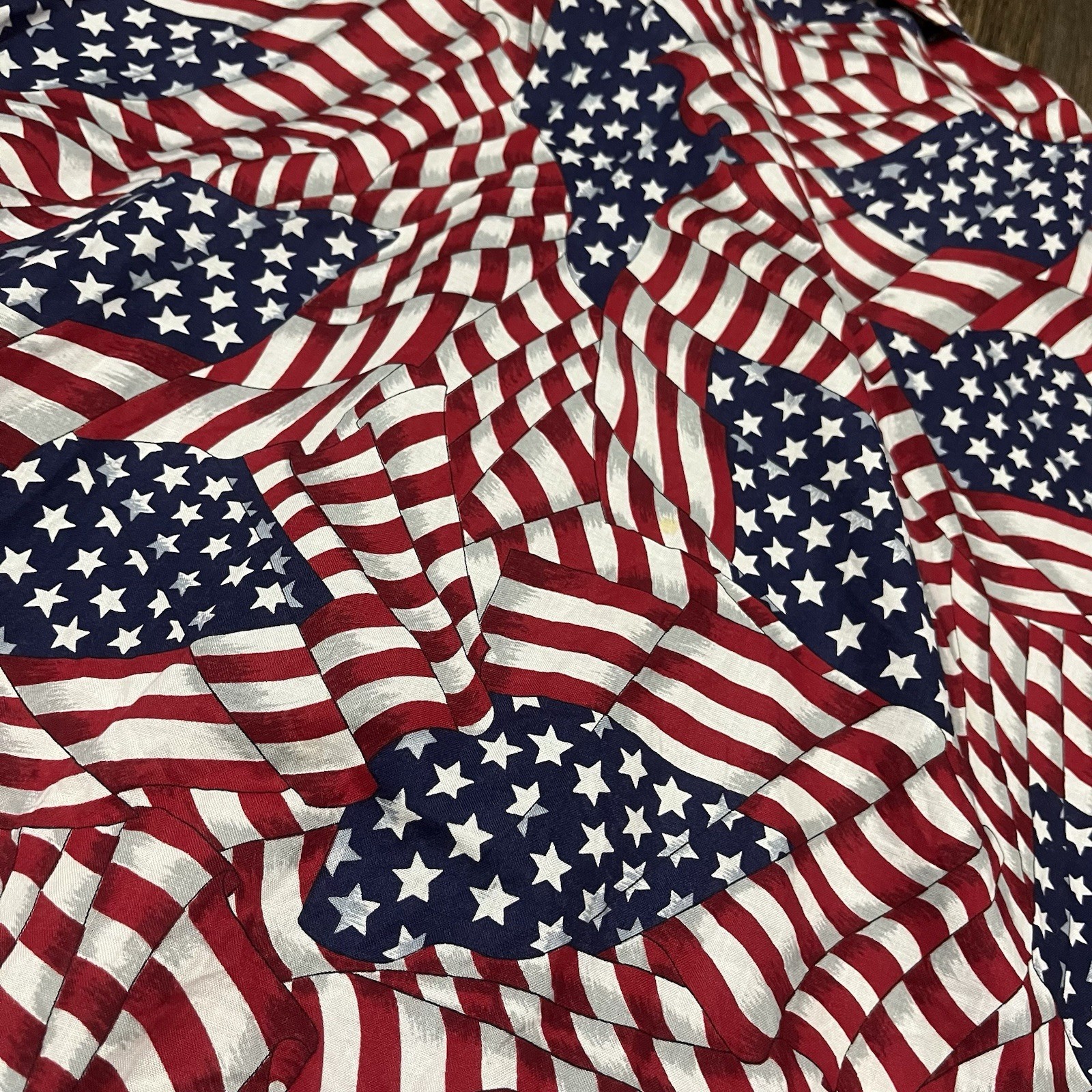 VTG Paradise Bay American Flag Jacket Adult M USA Made Patriotic Stars Stripes