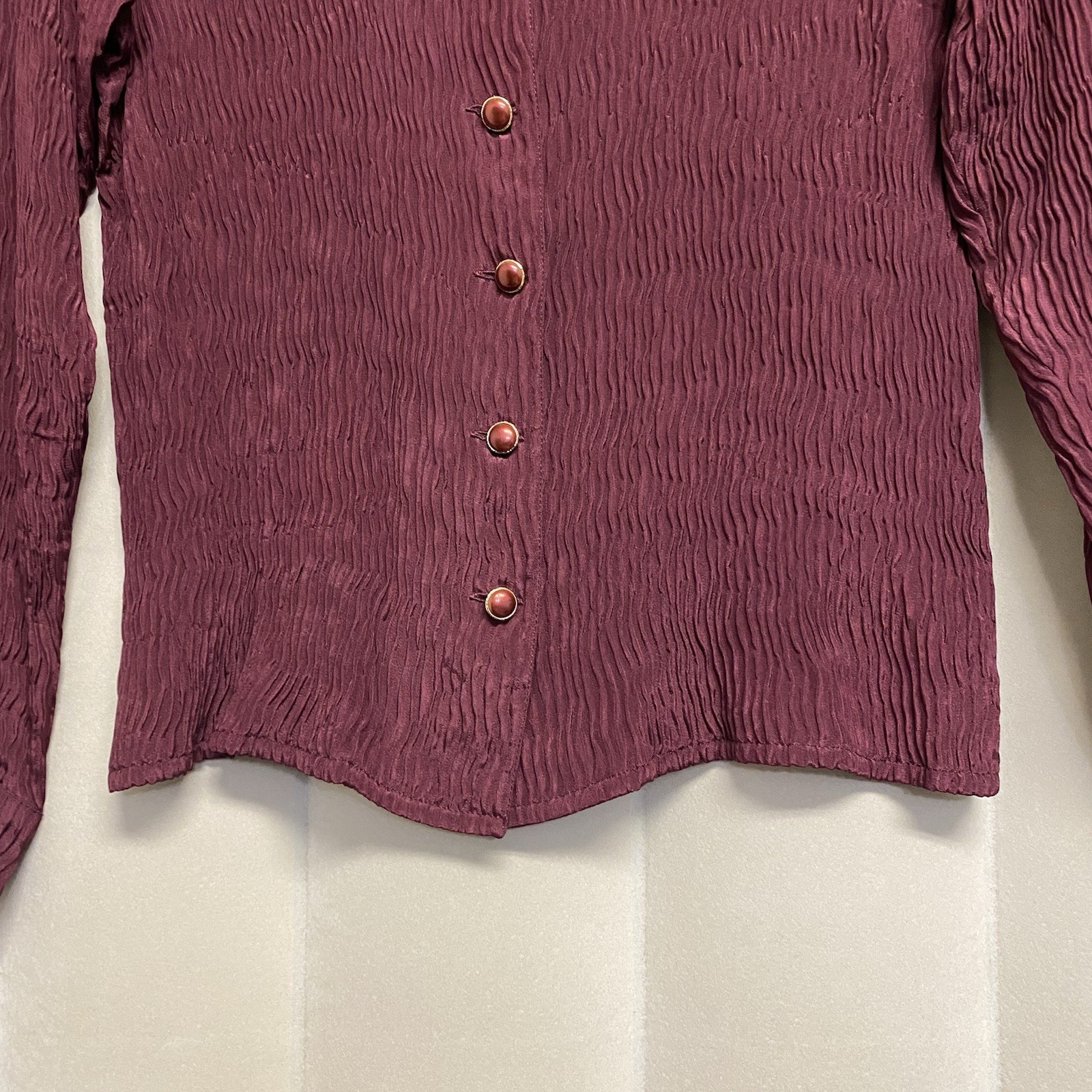 Vintage Amen Wardy Emanuel Ungaro Parallele Women’s Top Crinkle Designer Luxury