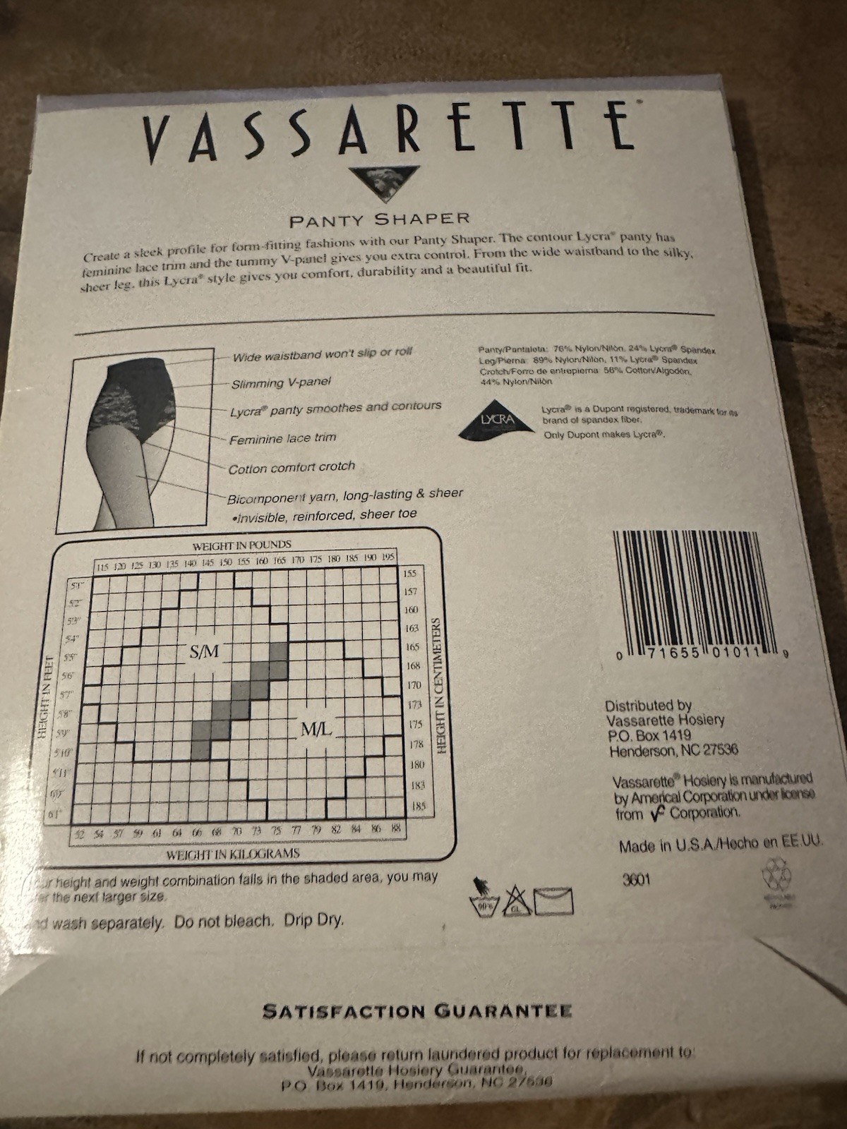 Vassarette Hosiery