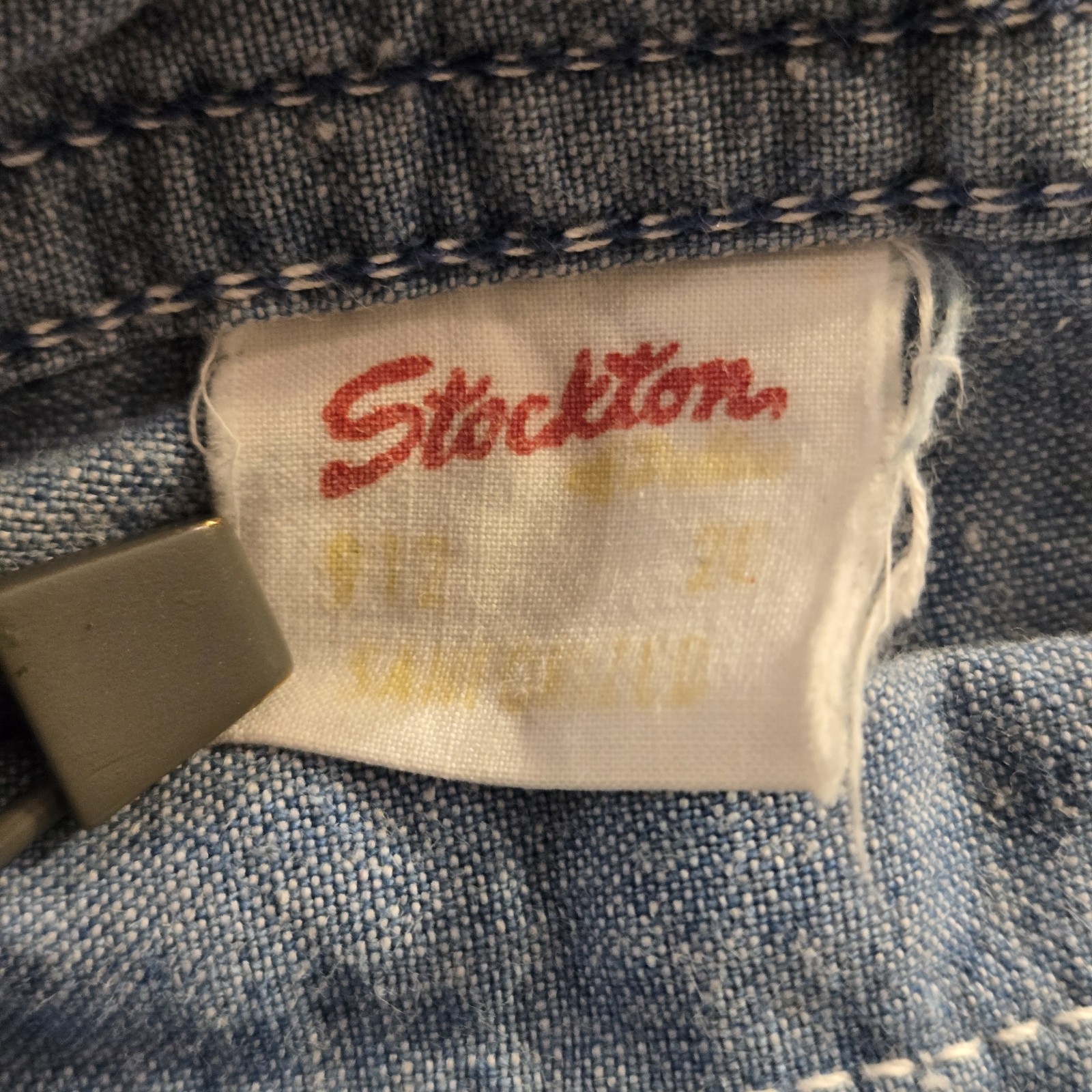Vintage Stockton Light Denim Full-Circle Wrap Skirt Cottage Prairie Bohemian