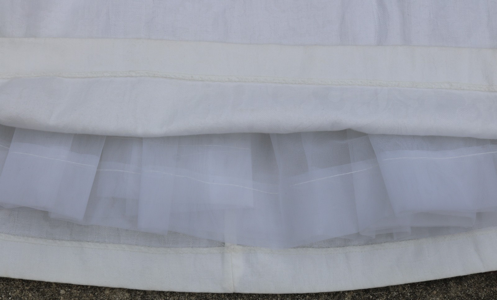 Vintage Cachet Dress 13/14 Bari Protas 1980s White w/Lace Victorian Wedding Tea