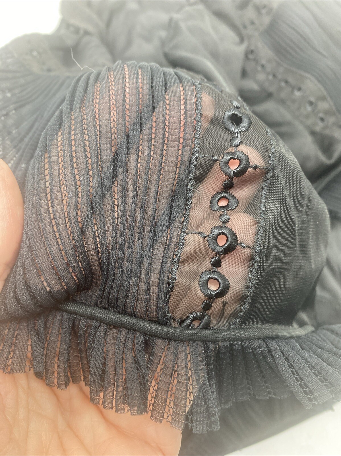 Vintage Roger’s Nylon Under Ware Panties Black Lace Gorgeous!