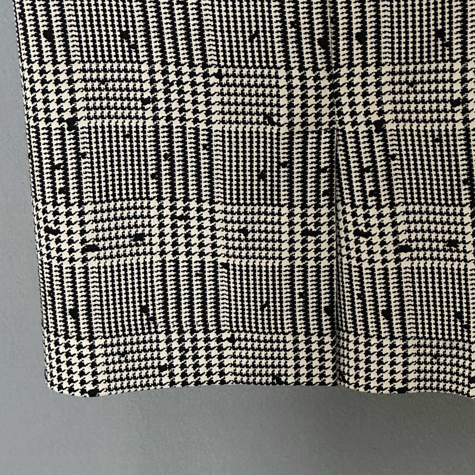 VTG 80s ACT II Women Suit 12 Ivory Houndstooth Check Plaid Power Classic Office