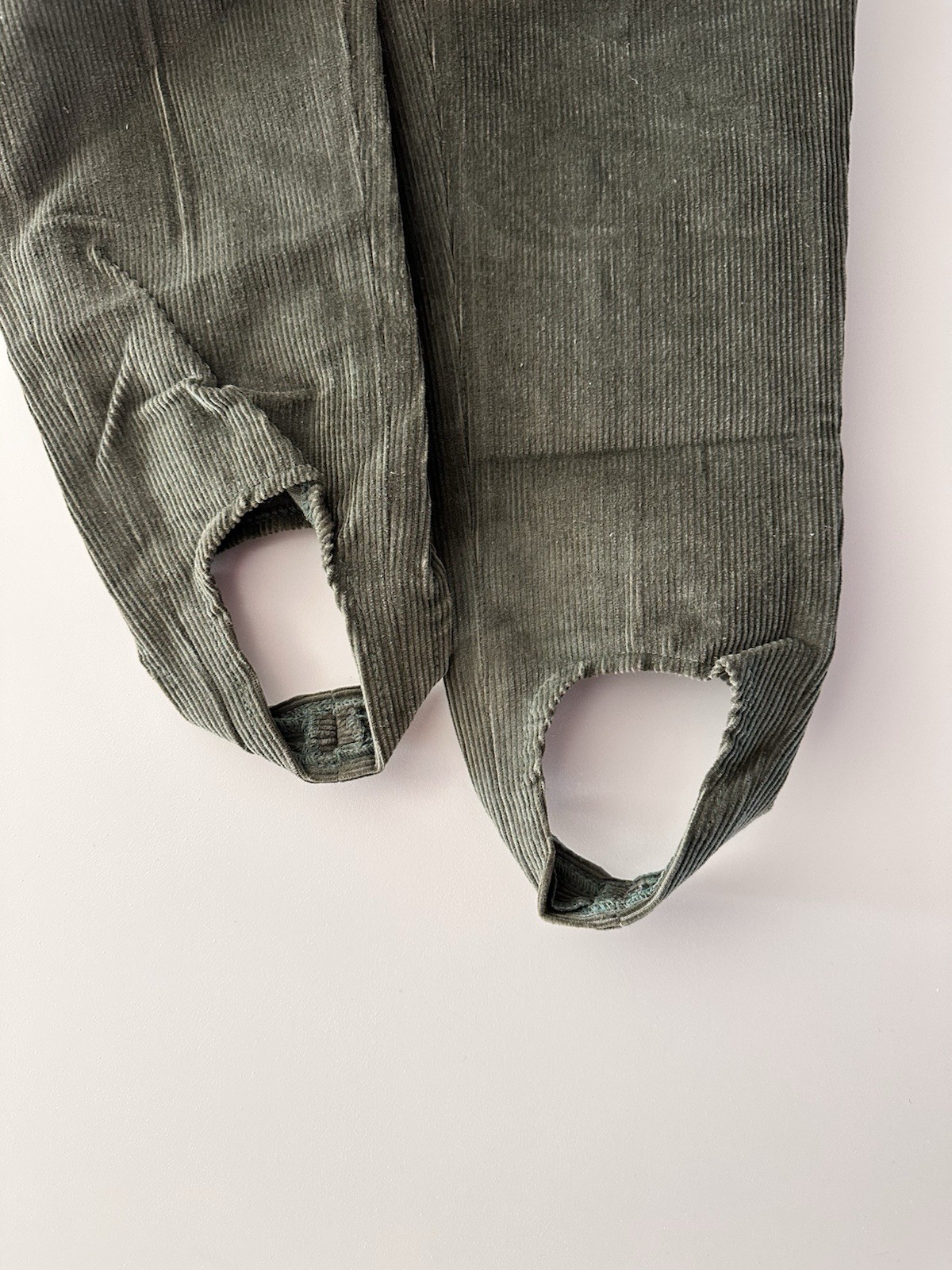 Vintage 80s 90s Deadstock Corduroy Stirrup Legging Pants Made In Italy 25×28