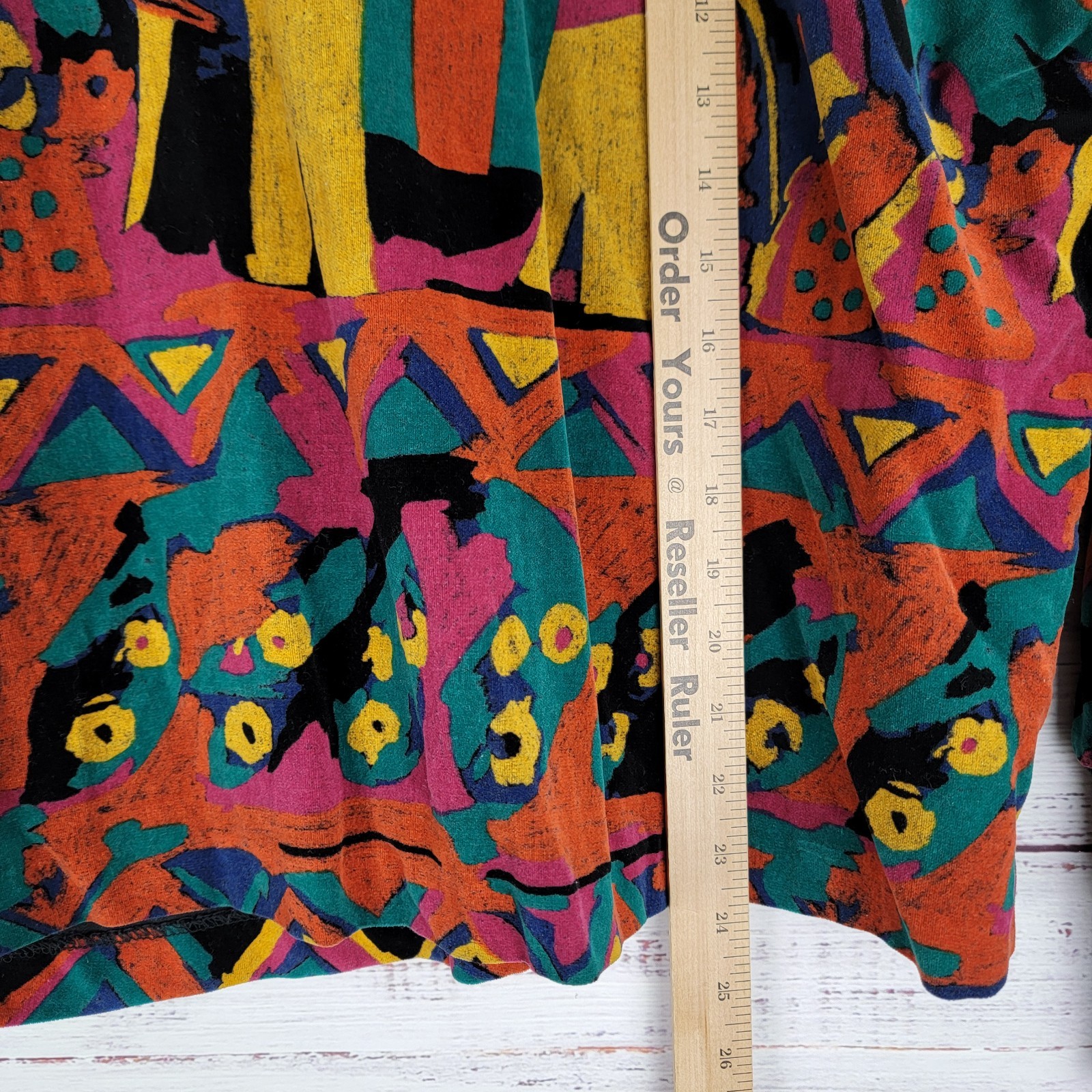 Vintage Gene Ewing BIS Pullover Womens Sz S Oversize Elephant Art Euc 80s