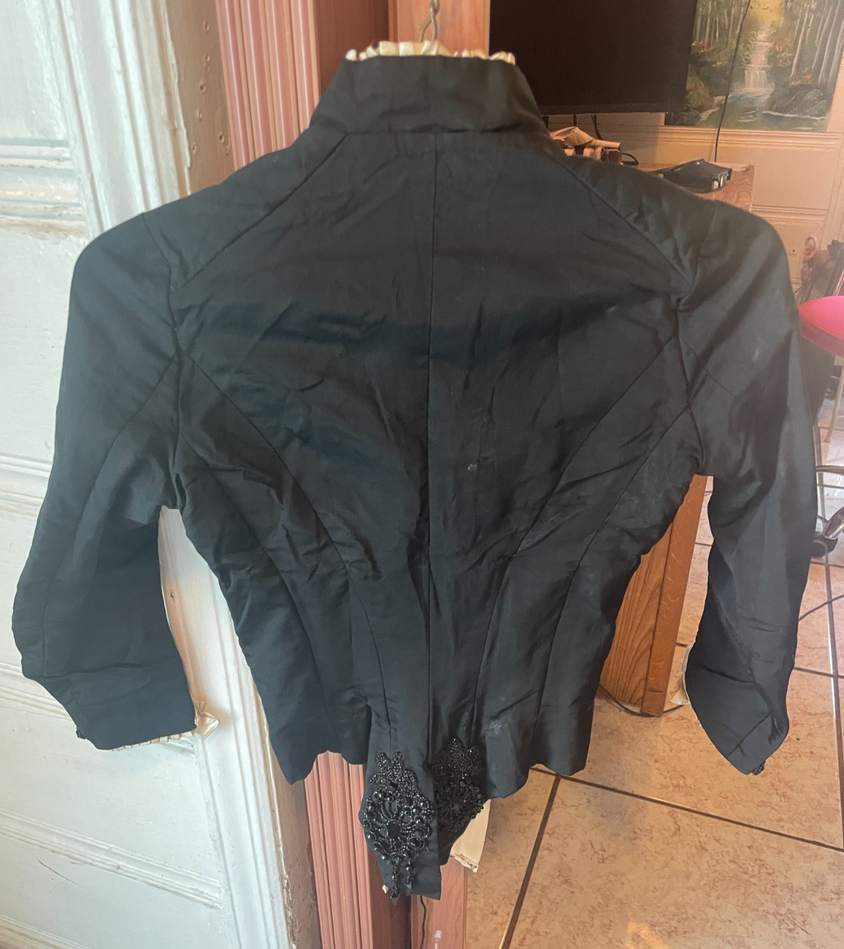 Authentic Antique Victorian/Edwardian Mourning Ladies Top 1870 To 1890