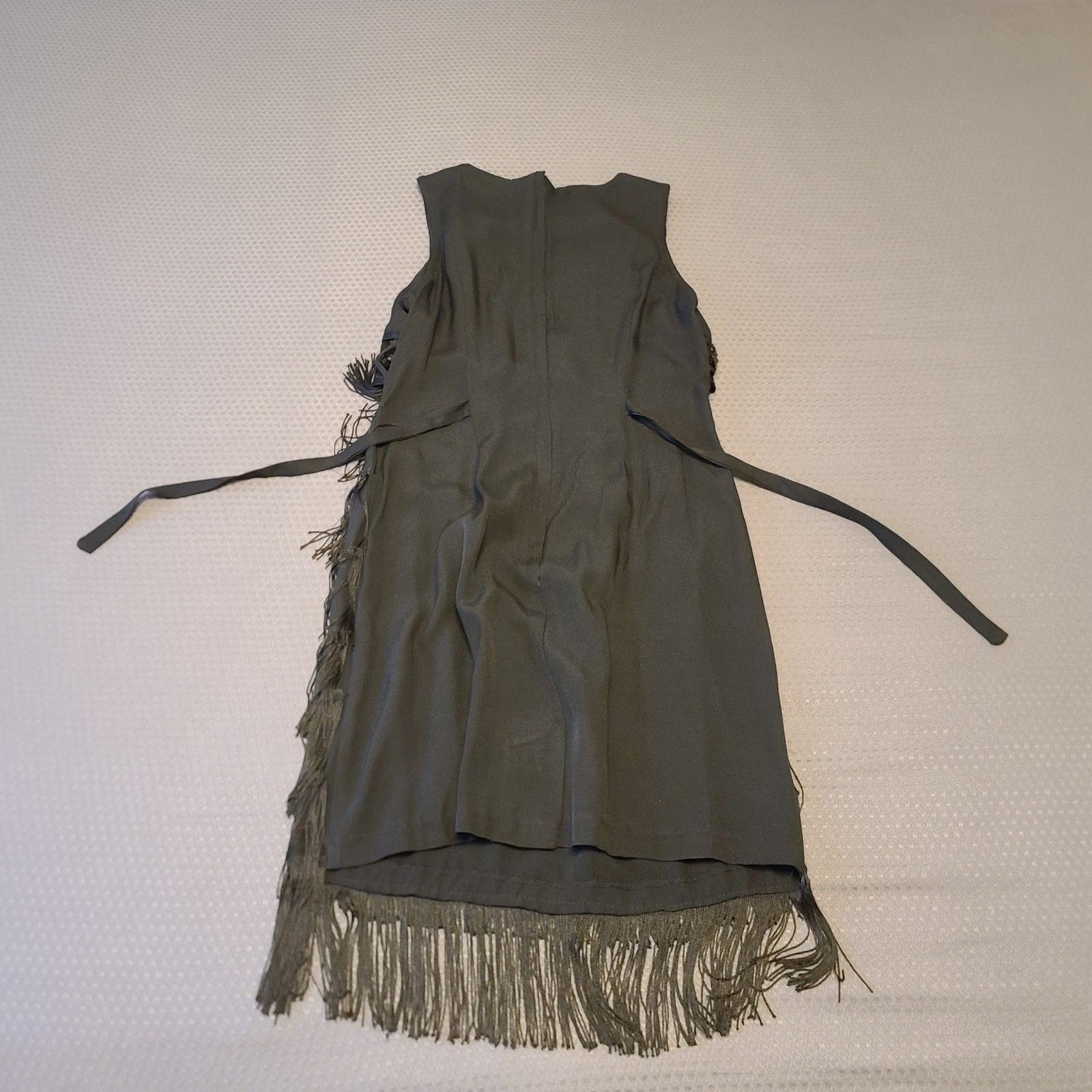 Vintage Brioche California Black Flapper Dress Tassels And Sequin Size 7/8