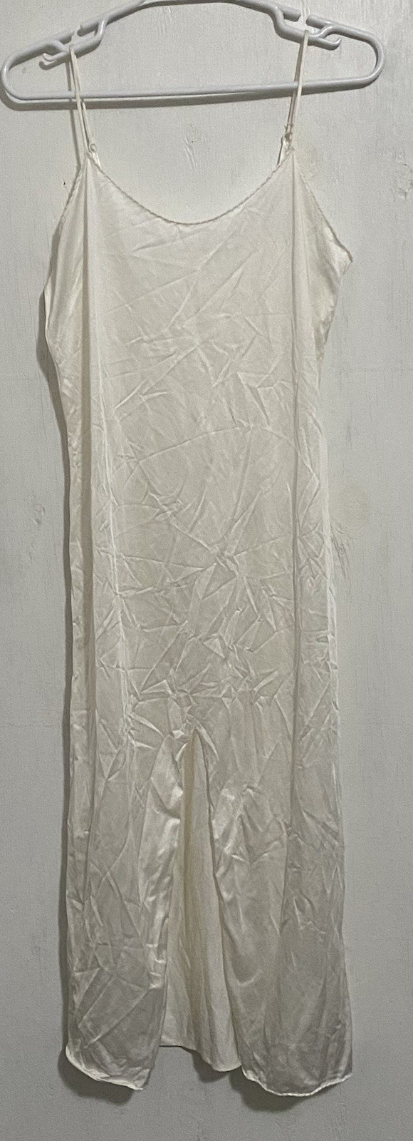 Vintage Vanity Long Fair Full Slip With Slit Size 34