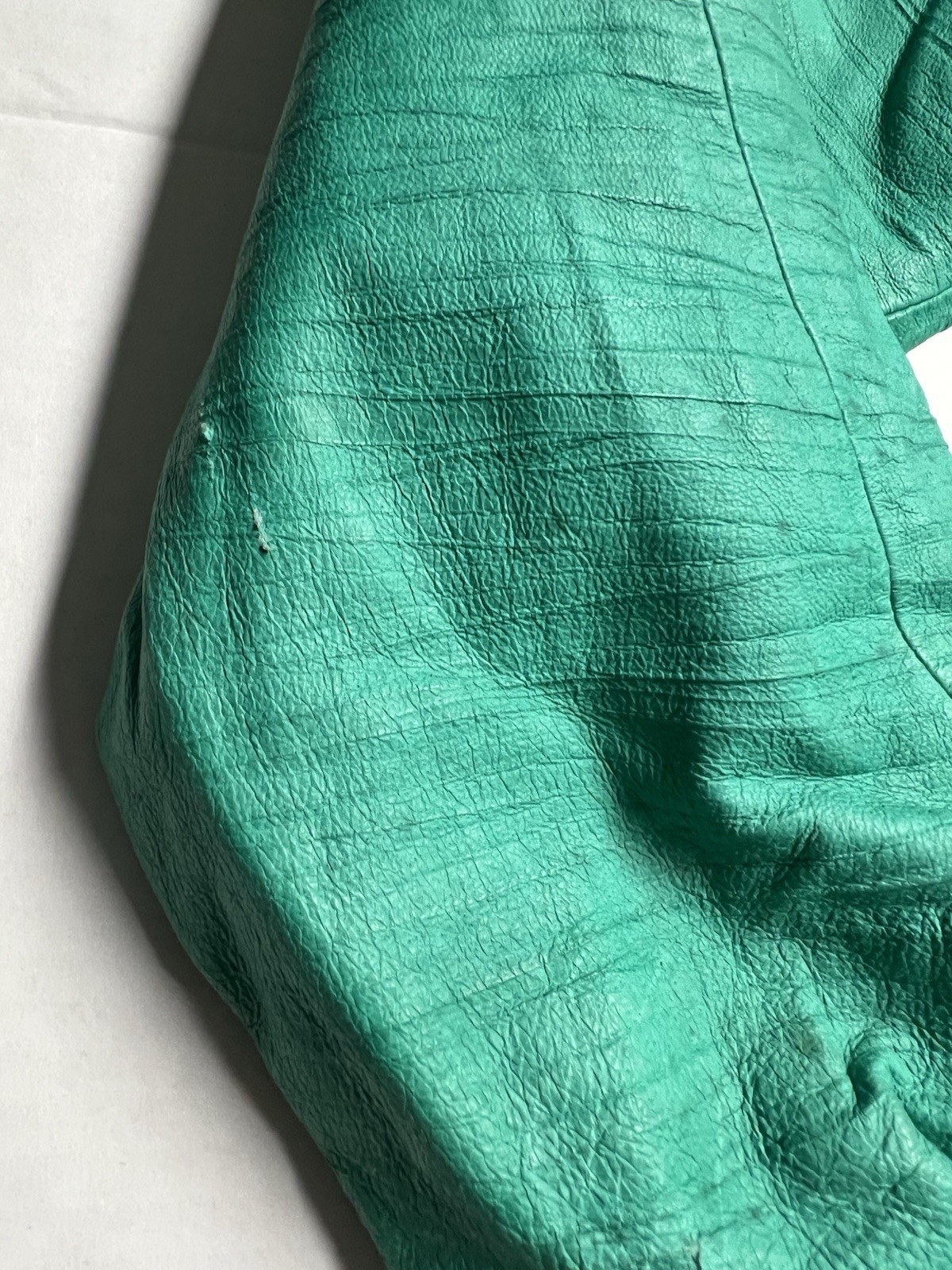 Vintage 80’s Split End Ltd. Leather Jacket Women’s Size 13/14 In Green
