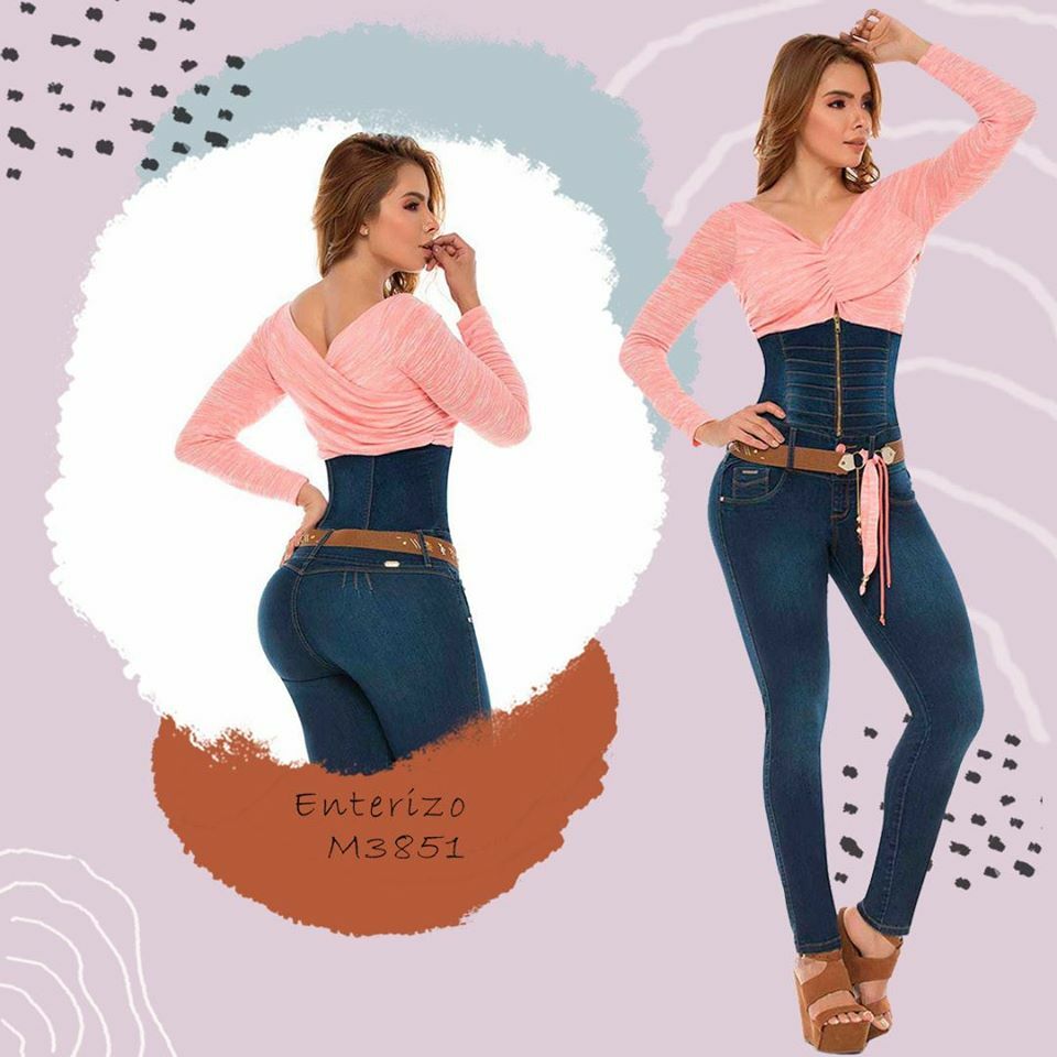 MACONDO JEANS COLOMBIANOS, Butt Lifter Colombian Slimming Sexy Jumpsuit #M3851