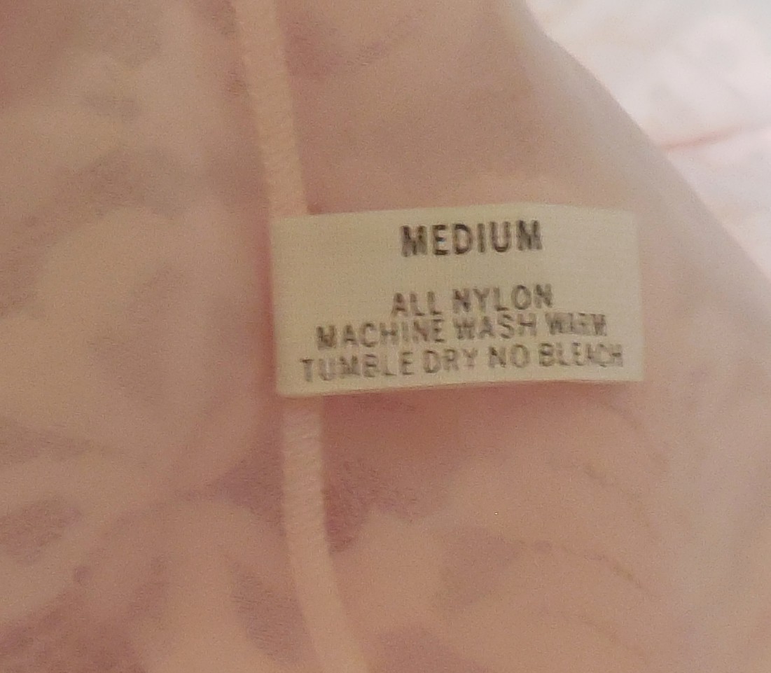 Vintage Pink Sheer Shadowline Chiffon Women&rsquo;s Nightgown MED/LG