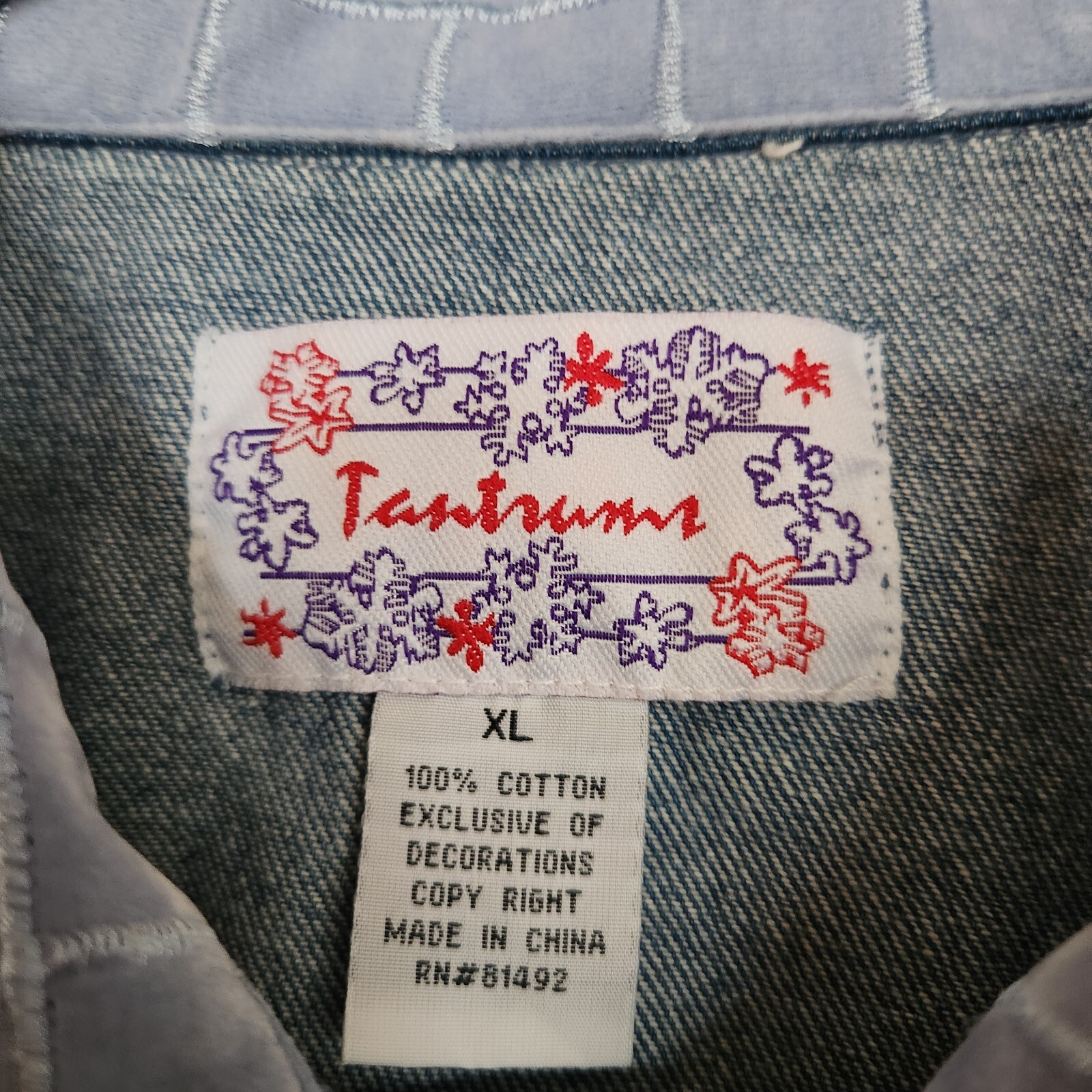 Vtg Denim Snowman Jacket Shacket Winter Kitschy Grandmacore Quirky Art Teacher