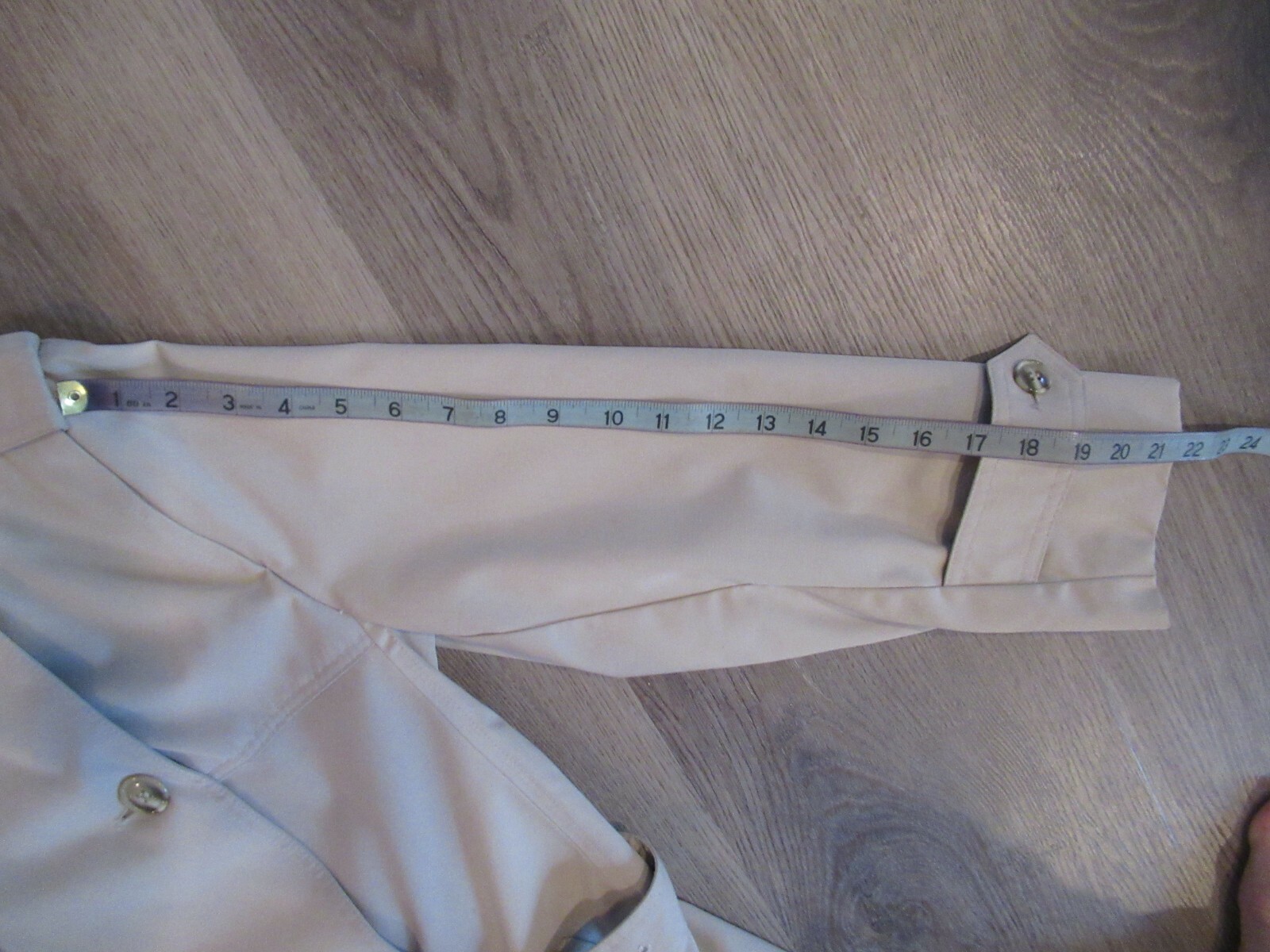 Vintage Misty Harbor Khaki Beige Double Breasted Collared Long Jacket Rain Coat
