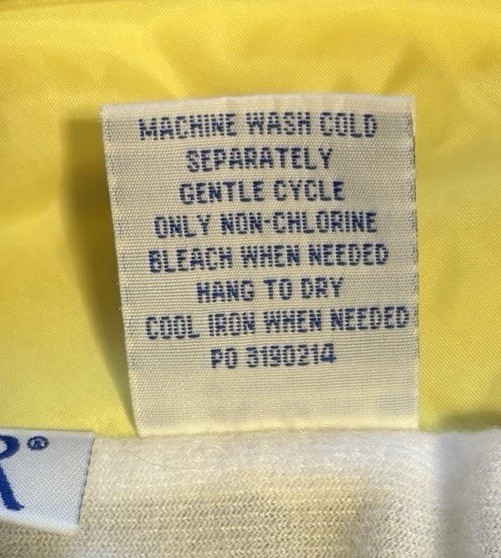 Vintage Blair Windbreaker Jacket Yellow Floral Embroidered XL 90s Nylon