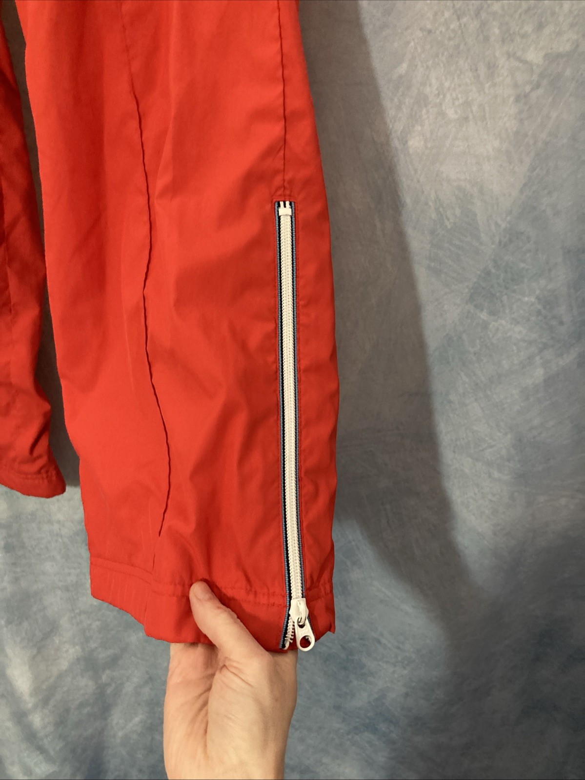 VTG Y2K Old Navy Track Pants Women’s Medium Red Low Rise Ankle Zip Pocket EUC