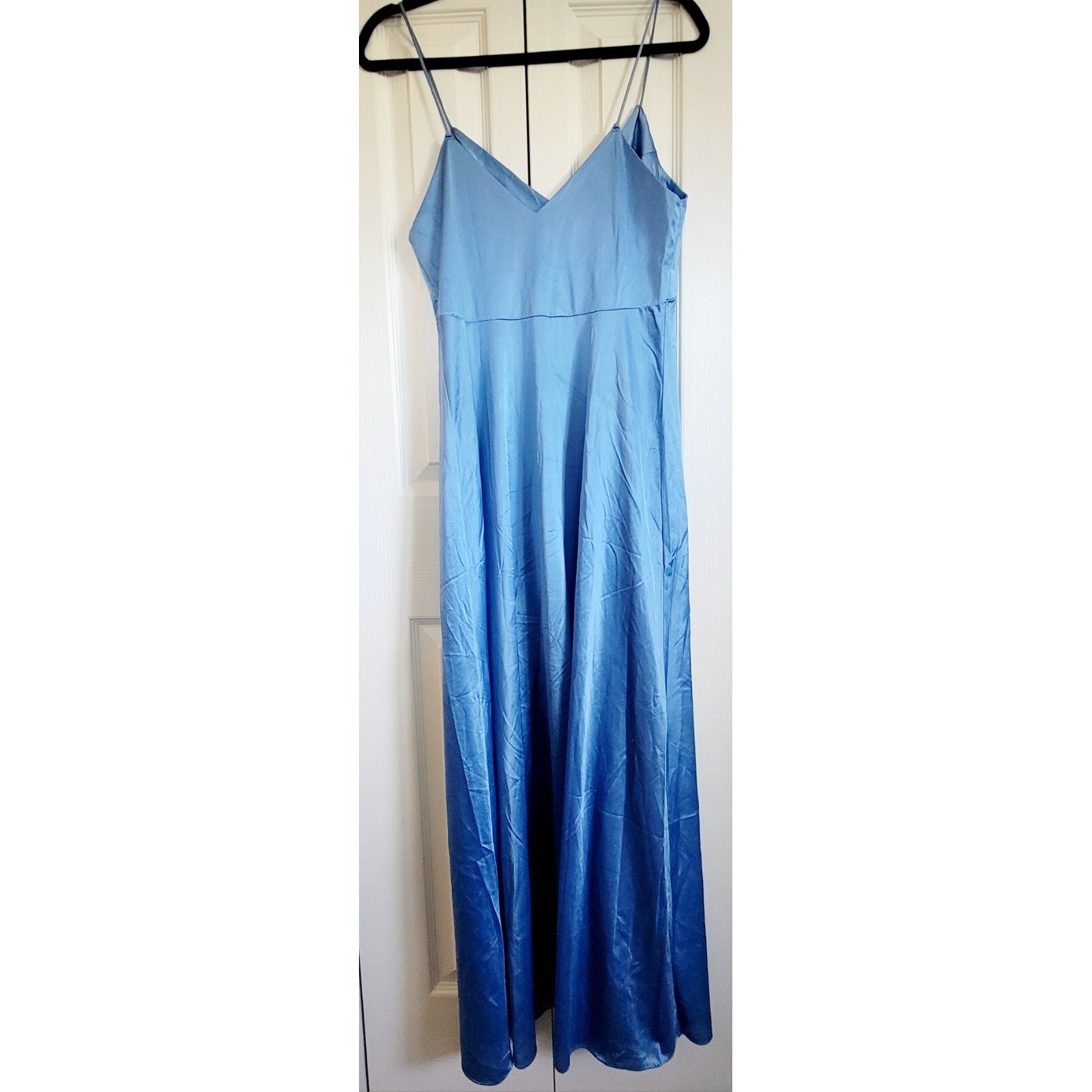 Lily Of France M Vintage 60&rsquo;s Long Nightgown Robe Blue Set Union Made USA Lace