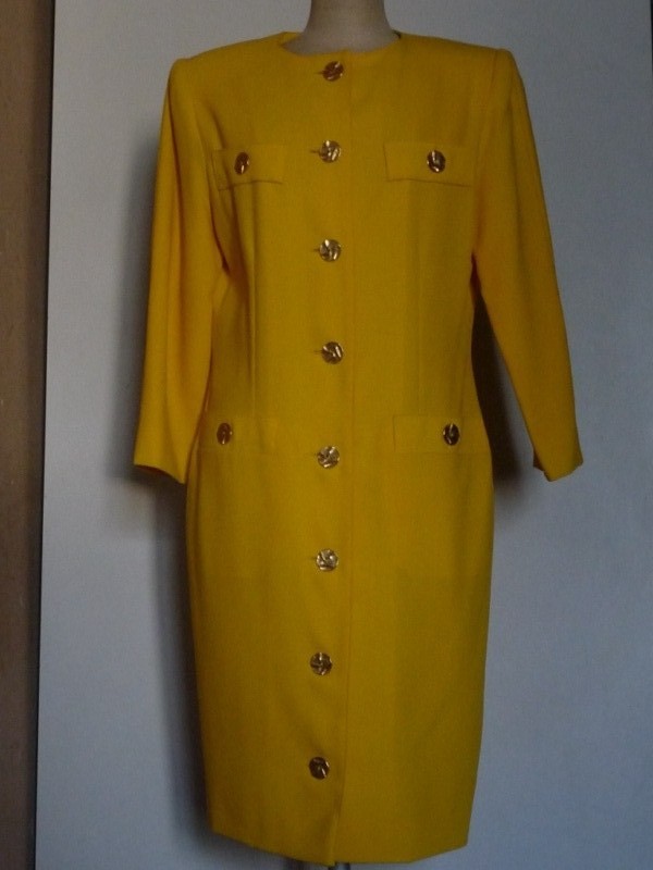 BON GENIE Genève dress fashion clothing yellow size 40 (12744)