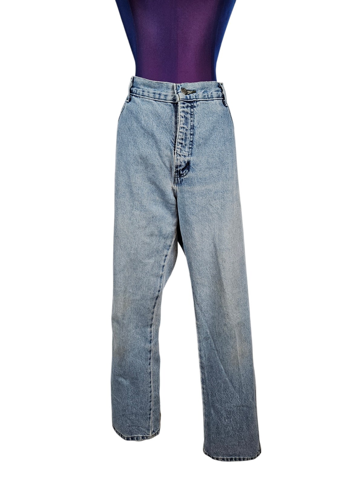 Vintage Distressed Harley Davidson Light Wash Relaxed Fit Jeans Size 16L C82