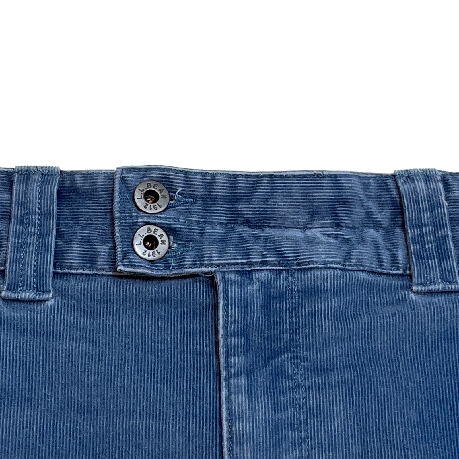 Vintage L.L. Bean Corduroy Skirt Size 10 Regular Blue Y2K Academea Preppy