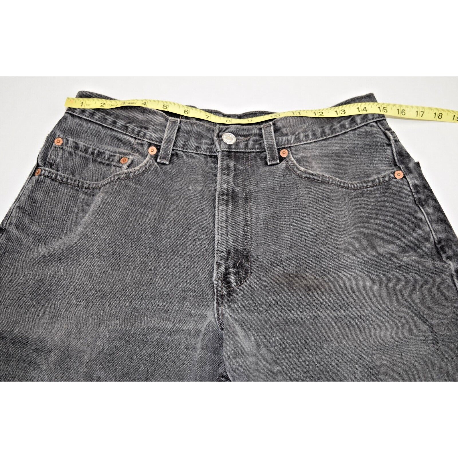 Vintage Levis 550 Jeans Black Relaxed Fit 33X30 1999 Faded Black Made USA